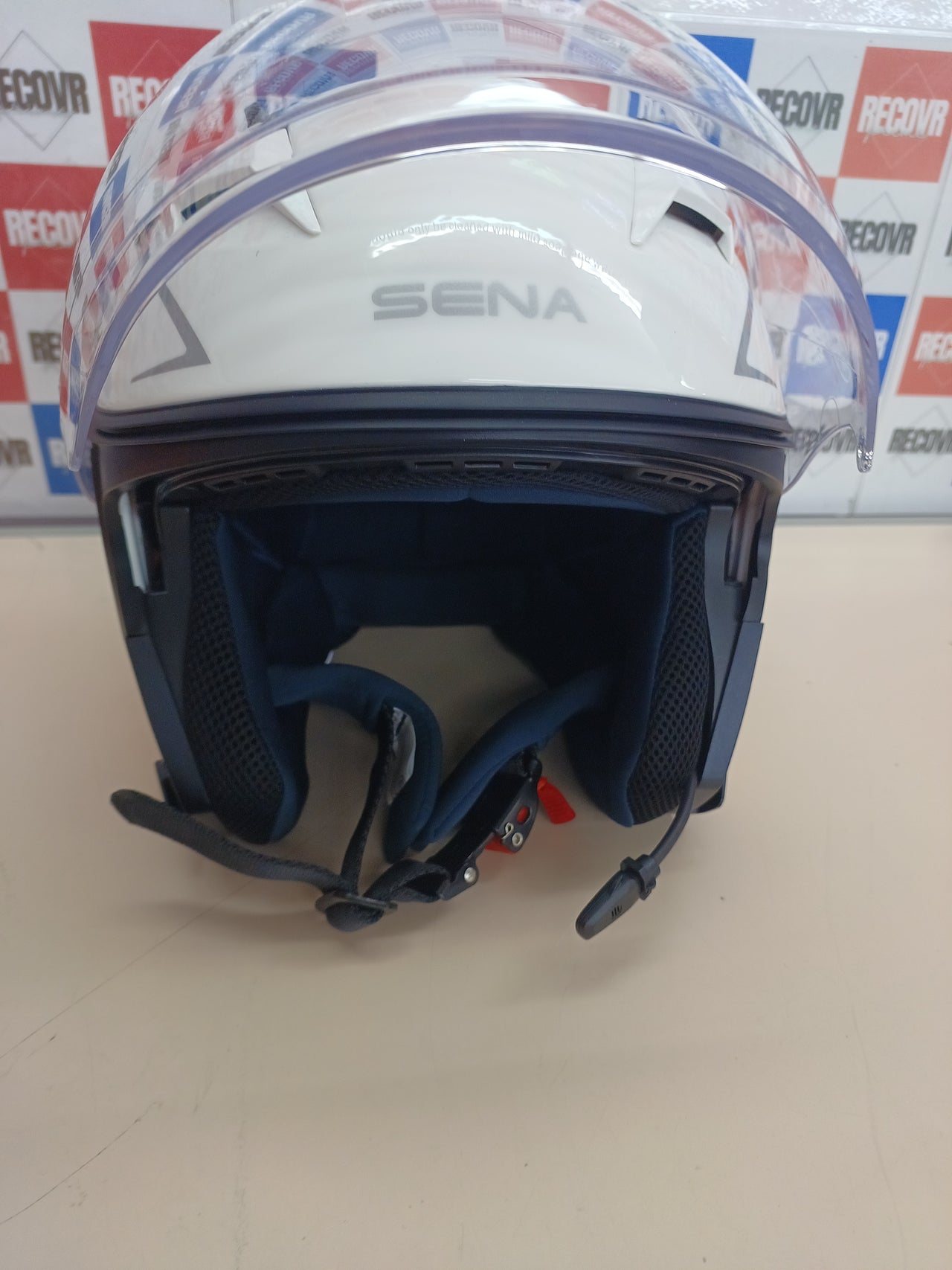 Casco jet Bluetooth intercom Sena Outstar S XL blanco