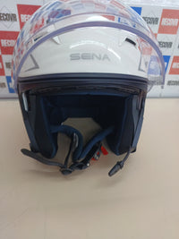 Casco jet Bluetooth intercom Sena Outstar S XL blanco