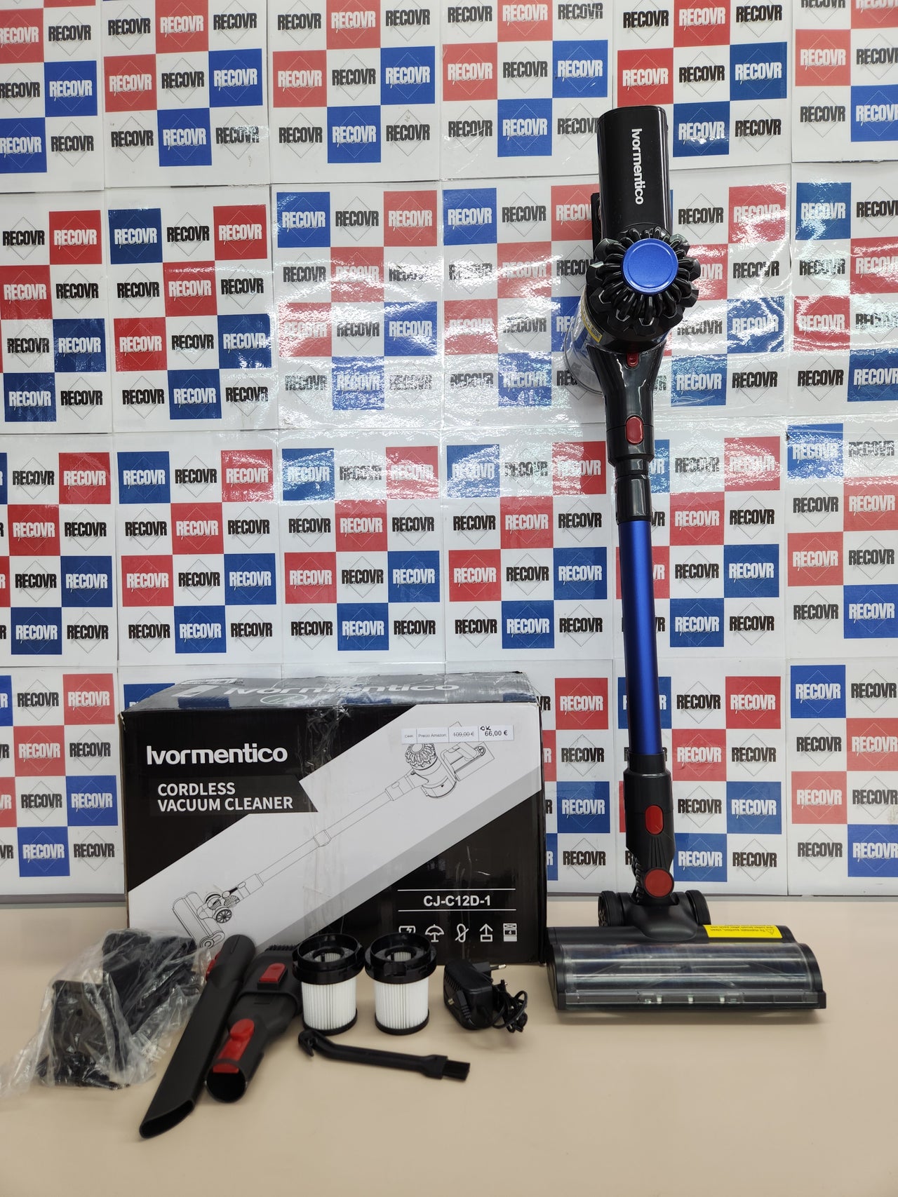 Aspiradora escoba sin Cable, 40KPA, 450W