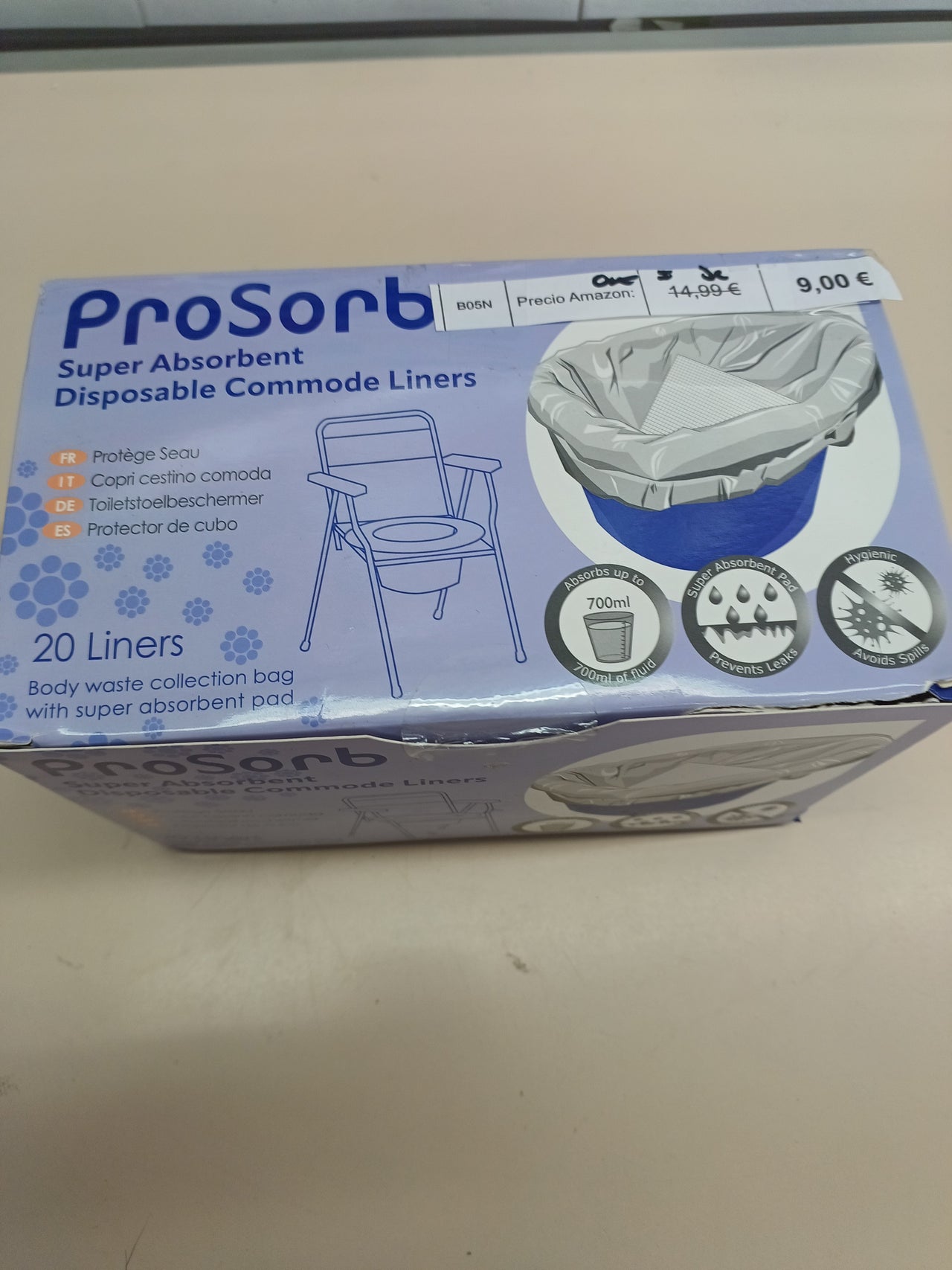 Forros desechables superabsorbentes 20 uds Prosorb