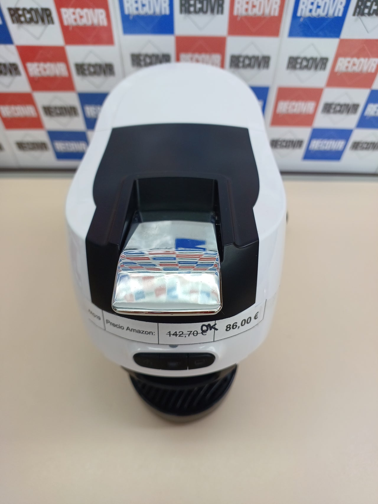 Cafetera 1.100 W, 15 bares, 0.6L de capacidad, Cajón para café en polvo 1 o 2 tazas y mono dosis, espresso, Blanco Ariete 1301