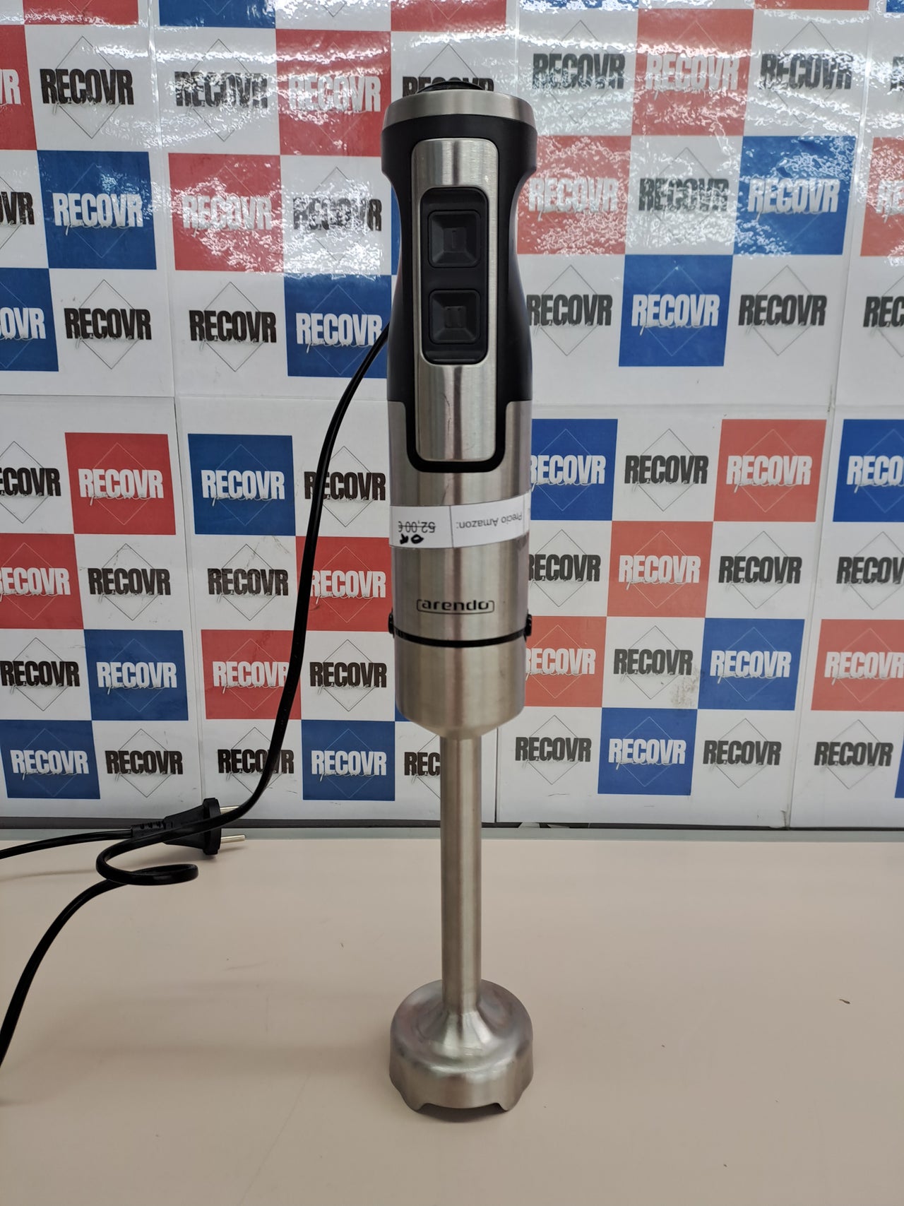 Batidora de mano 1000 W acero inoxidable – Arendo