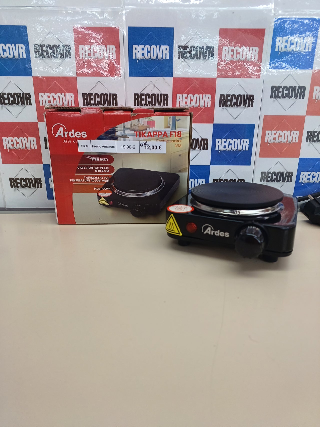 Hornillo eléctrico 9,5 cm con termostato – Ardes