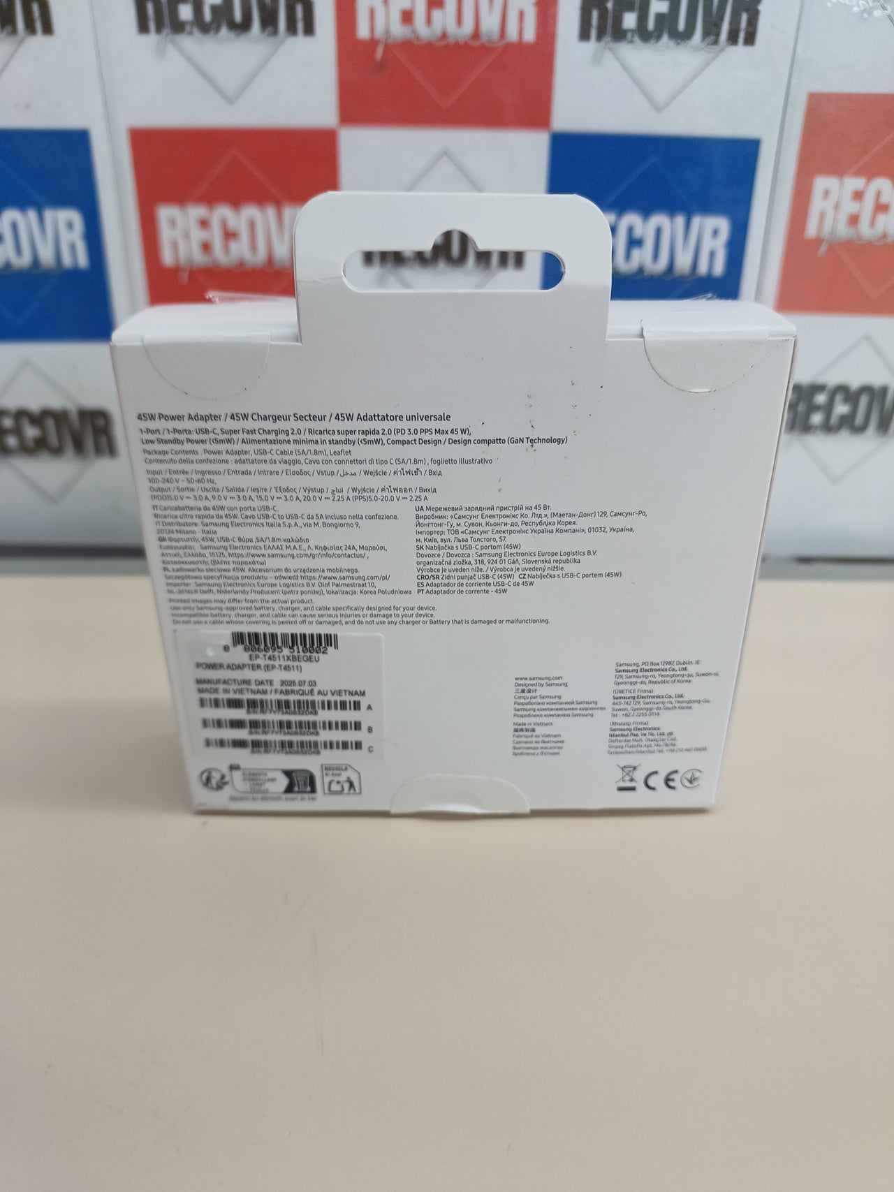 Cargador de Carga Rápida Samsung 45W