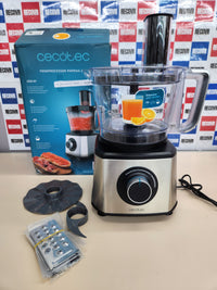 Thumbnail for Procesador alimentos 2000W, 3.5L Paprika 1300, Acero Inoxidable, Bowl, 2 Velocidades, 3 Discos de corte, 1 Cuchilla para picar y 1 para amasar Cecotec