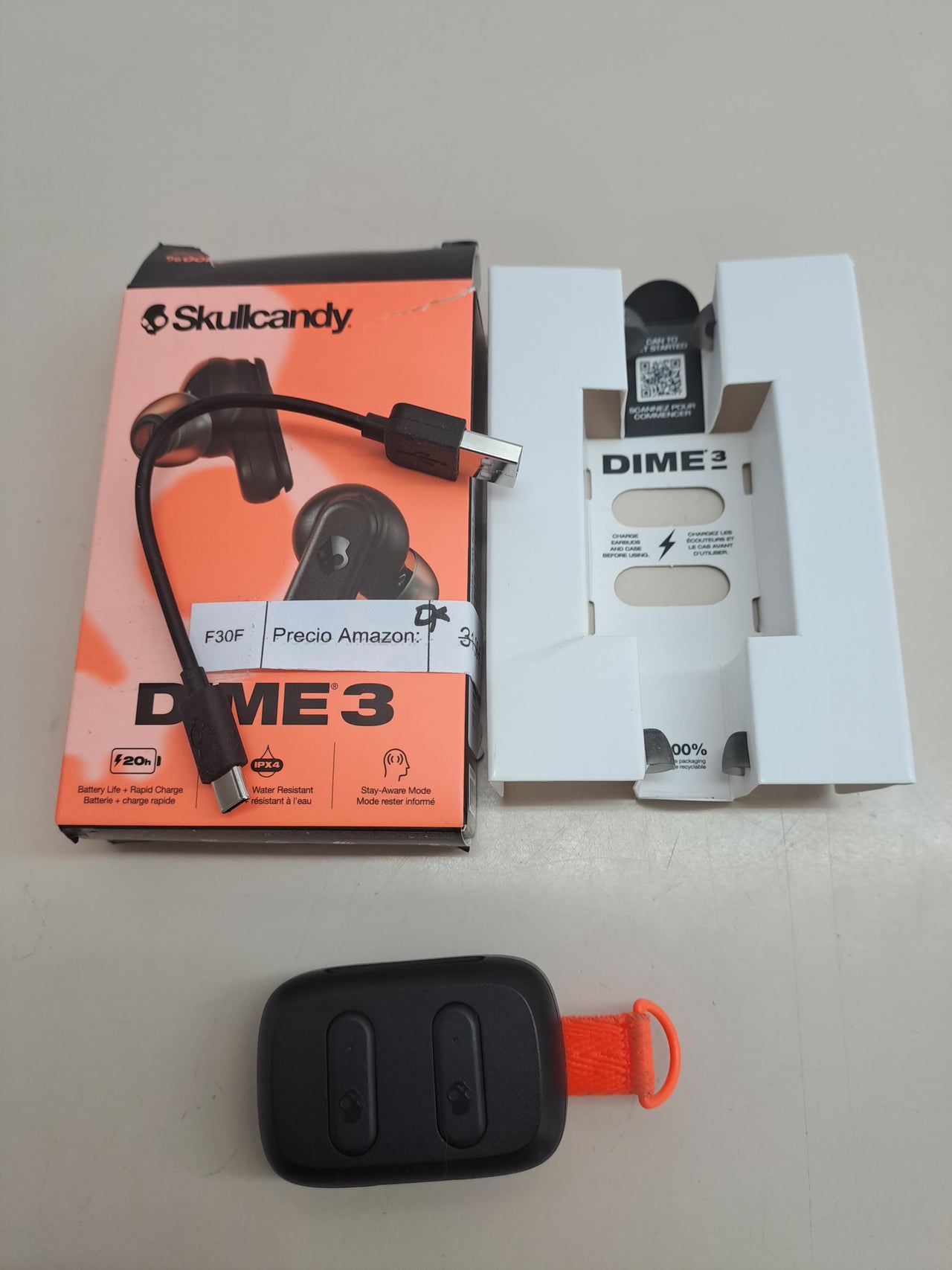 Skullcandy Dime 3 auriculares inalámbricos Bluetooth negros