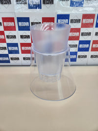 Maceta para Orquídea base 12cm, de Plástico Transparente, con Plato Incluido. con Escalón Interior y Base perforable