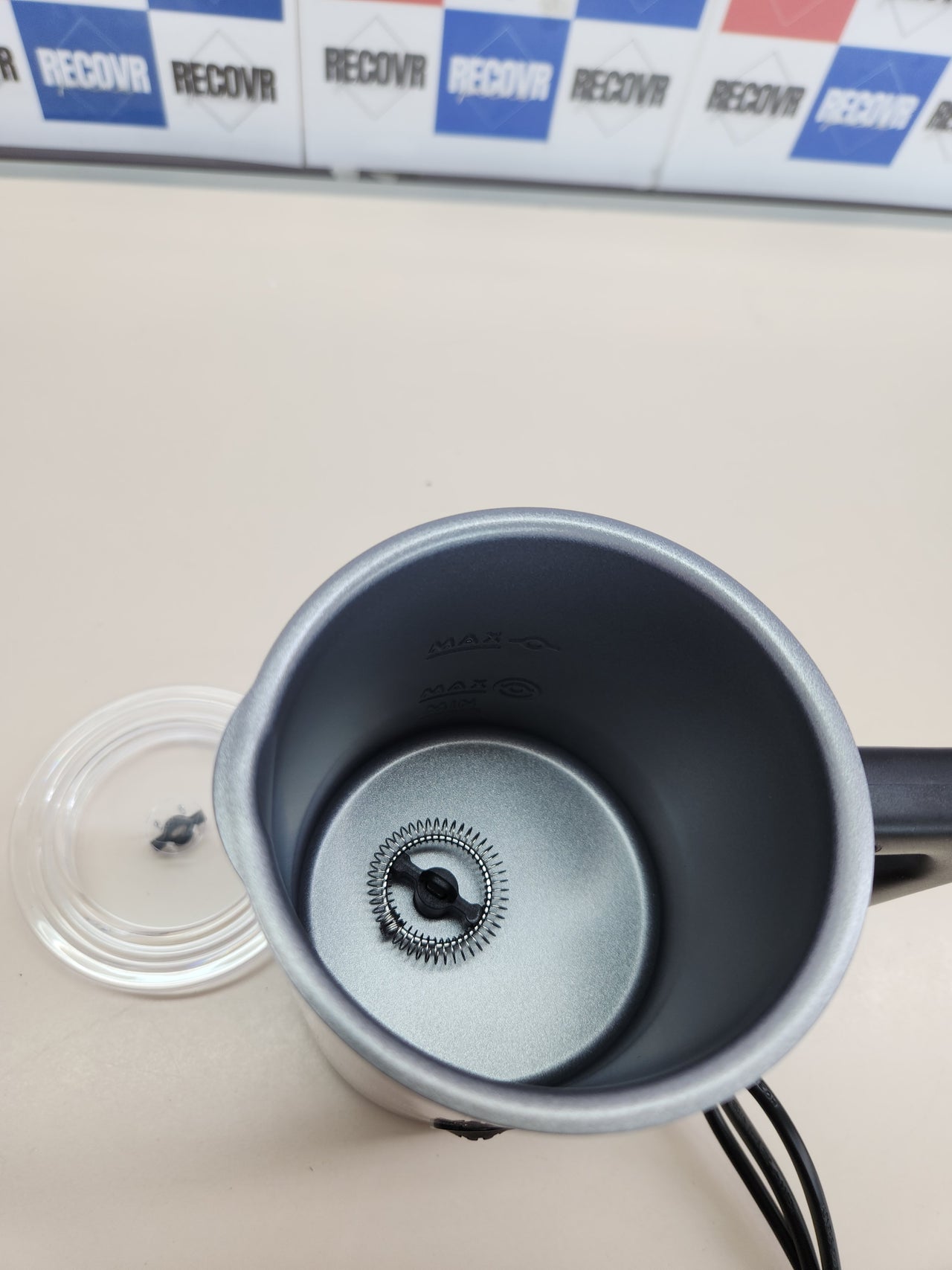 Espumador leche 150 ml a 300 ml Eléctrico, Cappuccino, leche caliente, Blanco Bialetti