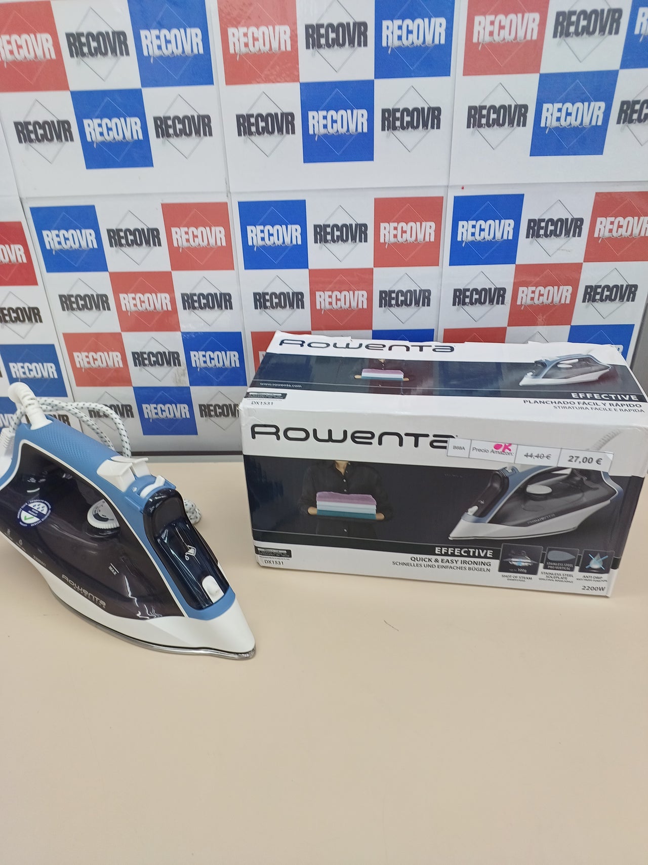 Plancha Vapor DX1531D1 Effective 2200W Rowenta.