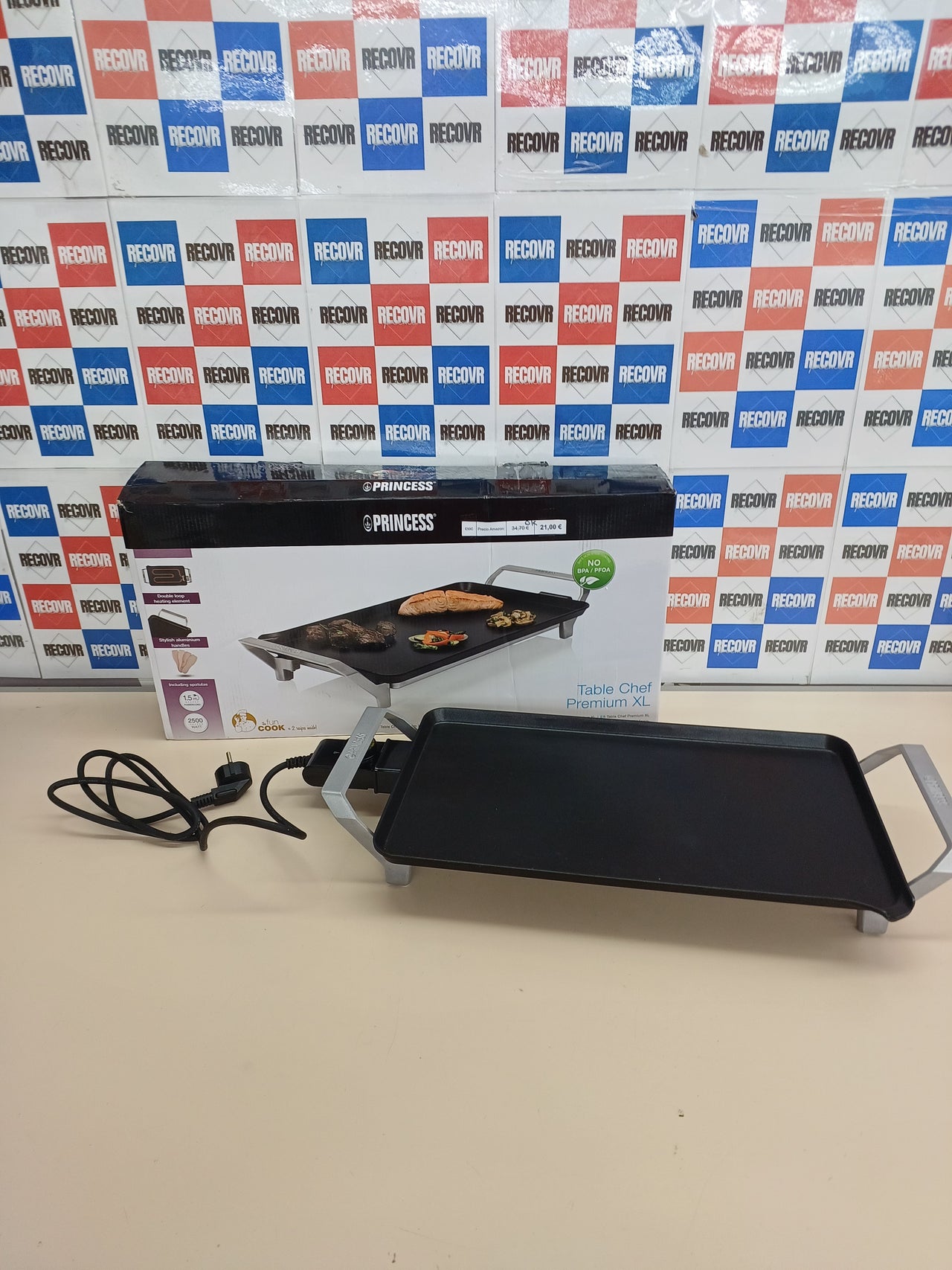 Plancha XL antiadherente 2500W termostato – Princess