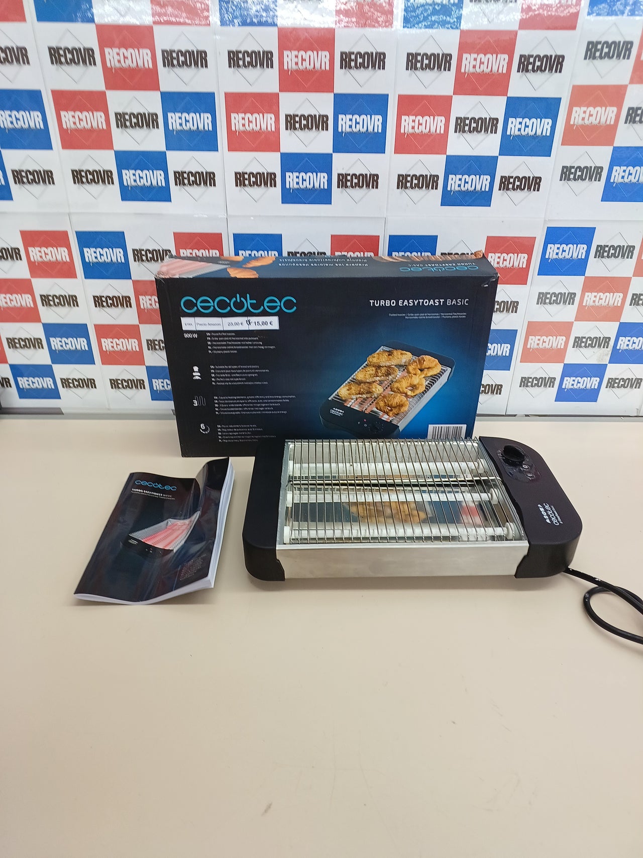 Tostador Plano Cecotec Turbo Easytoast Basic 900 W