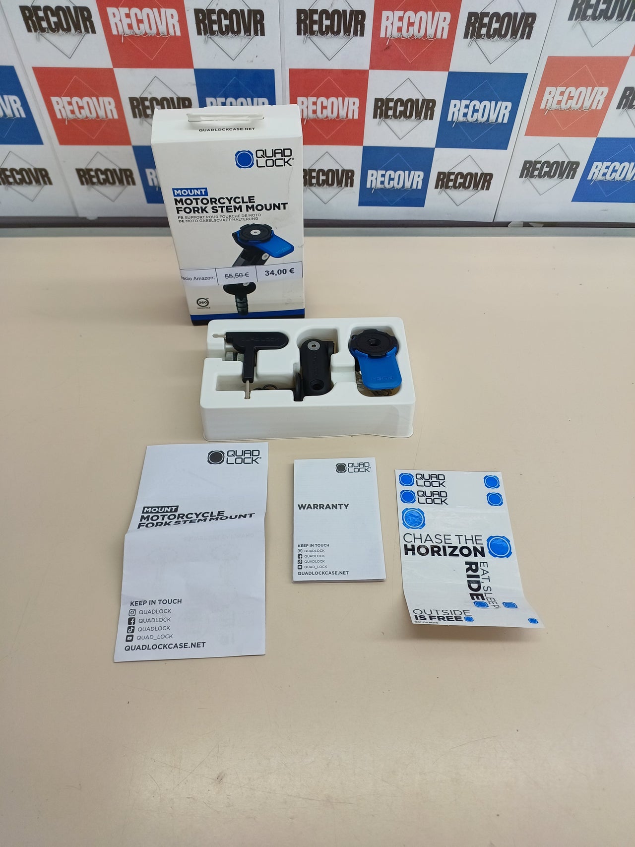 Soporte Quad Lock para Móvil en Moto