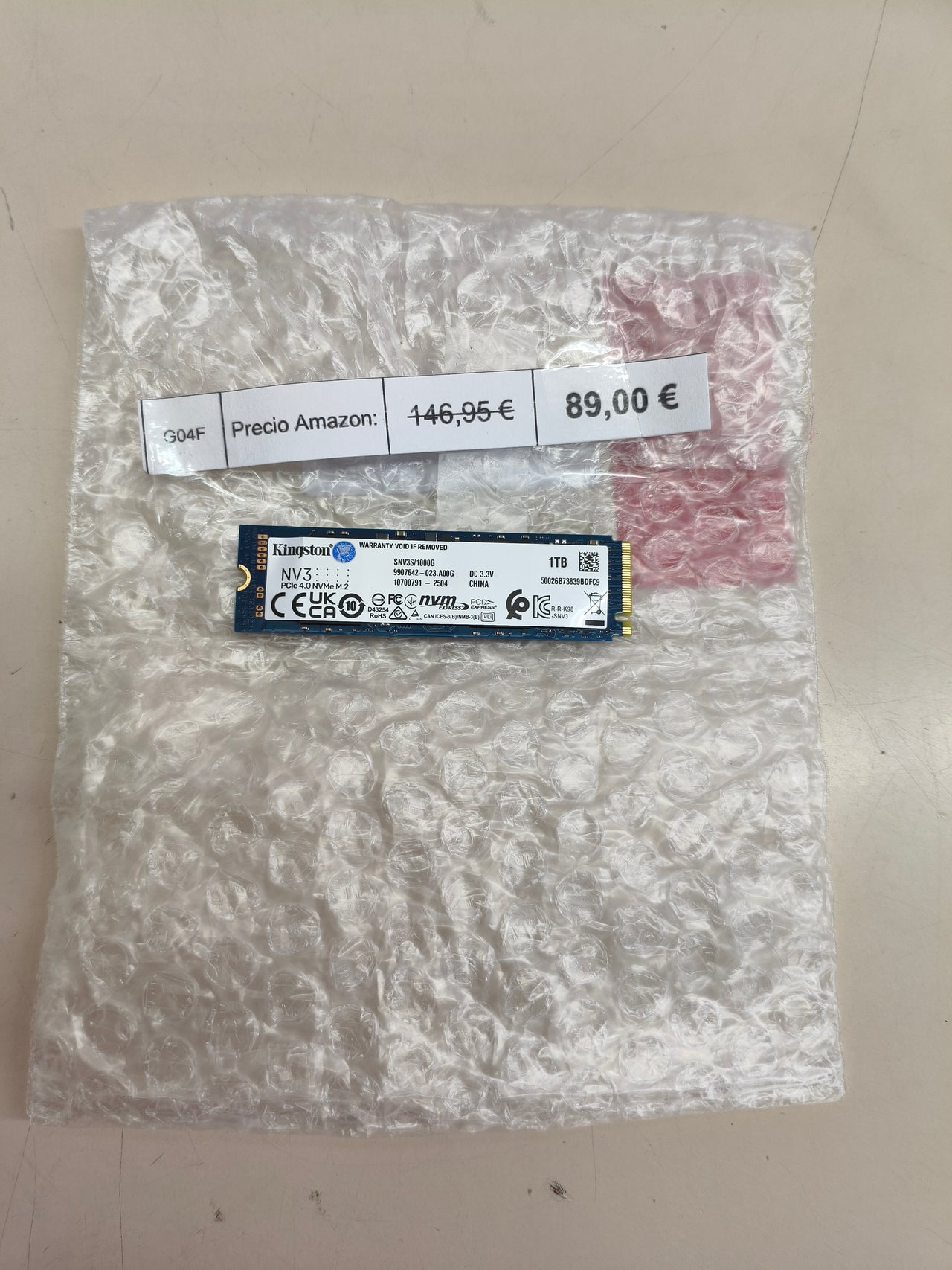 SSD interna Kingston NV3 1 TB
