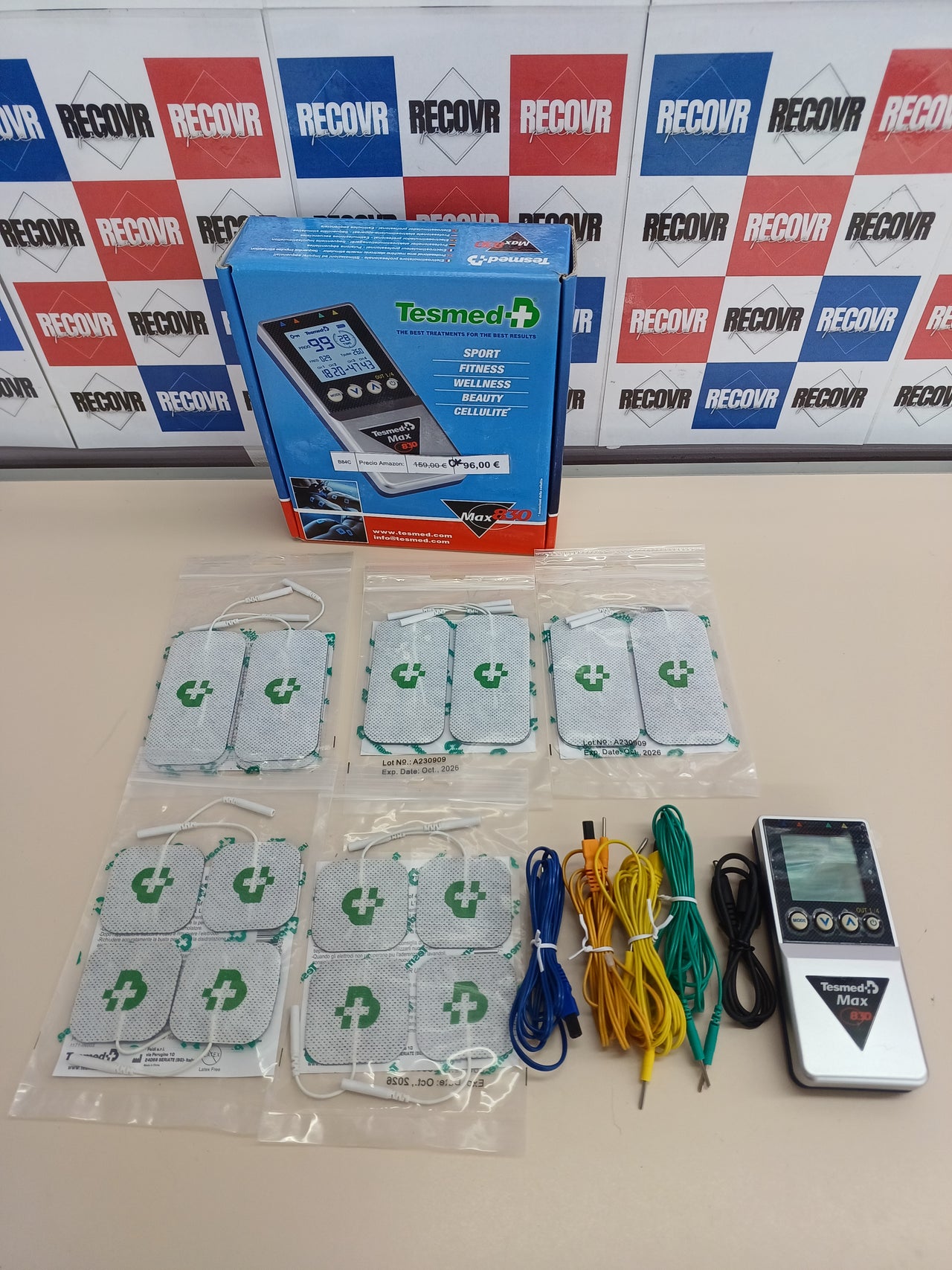 Electroestimulador 115 programas TENS/EMS 4 canalesTESMED Max 830 –