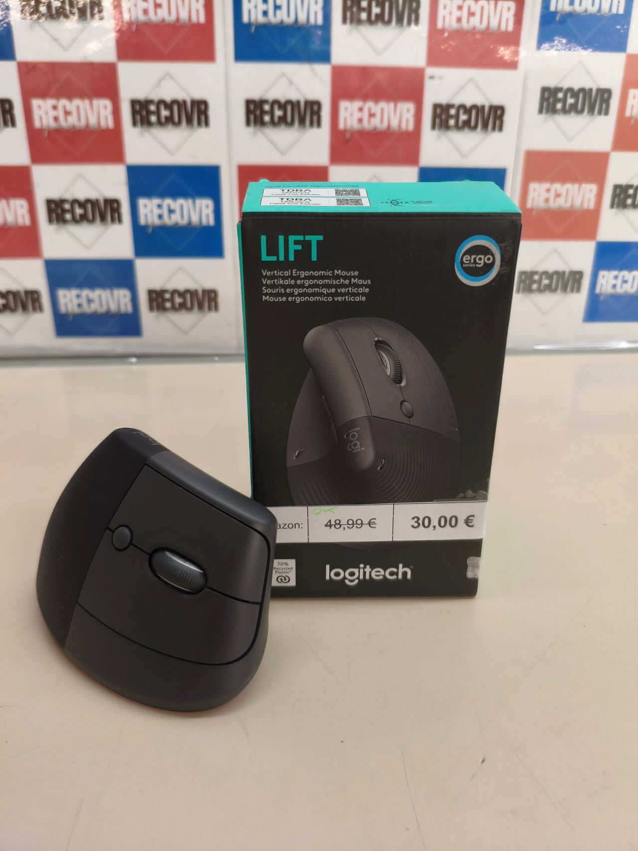 Ratón ergonómico vertical inalámbrico Logitech Lift