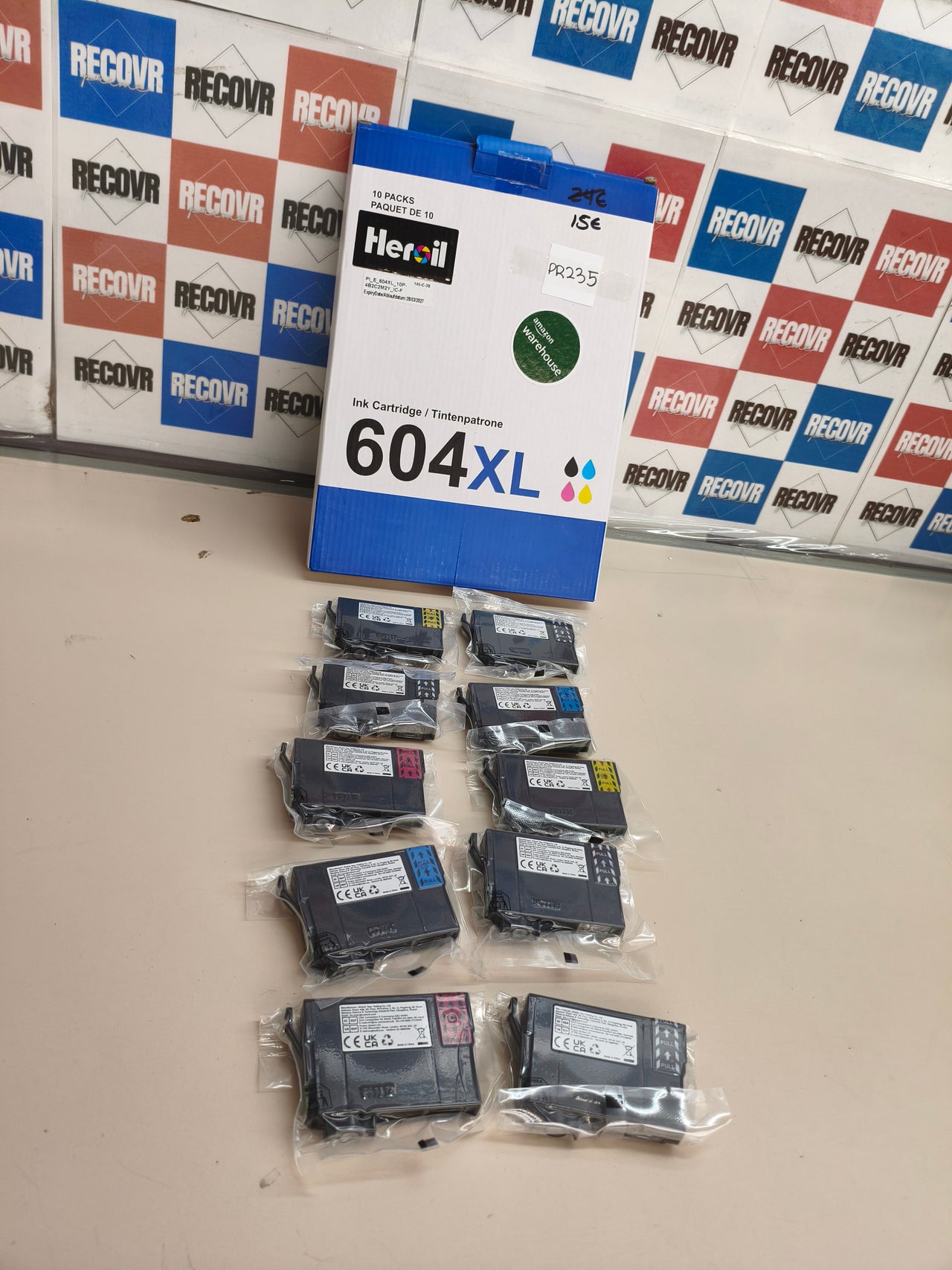 Pack de 10 Tintas Heroil, 604 XL, cuatro colores