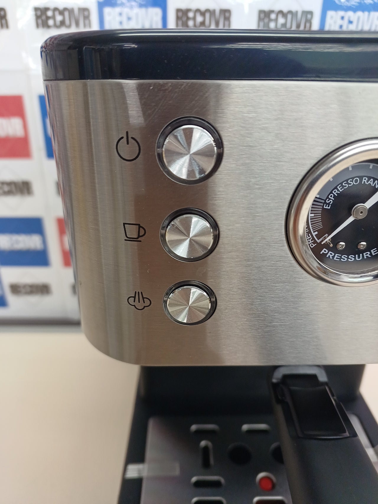 Cafetera express 20 bares acero con manómetro - EVVO