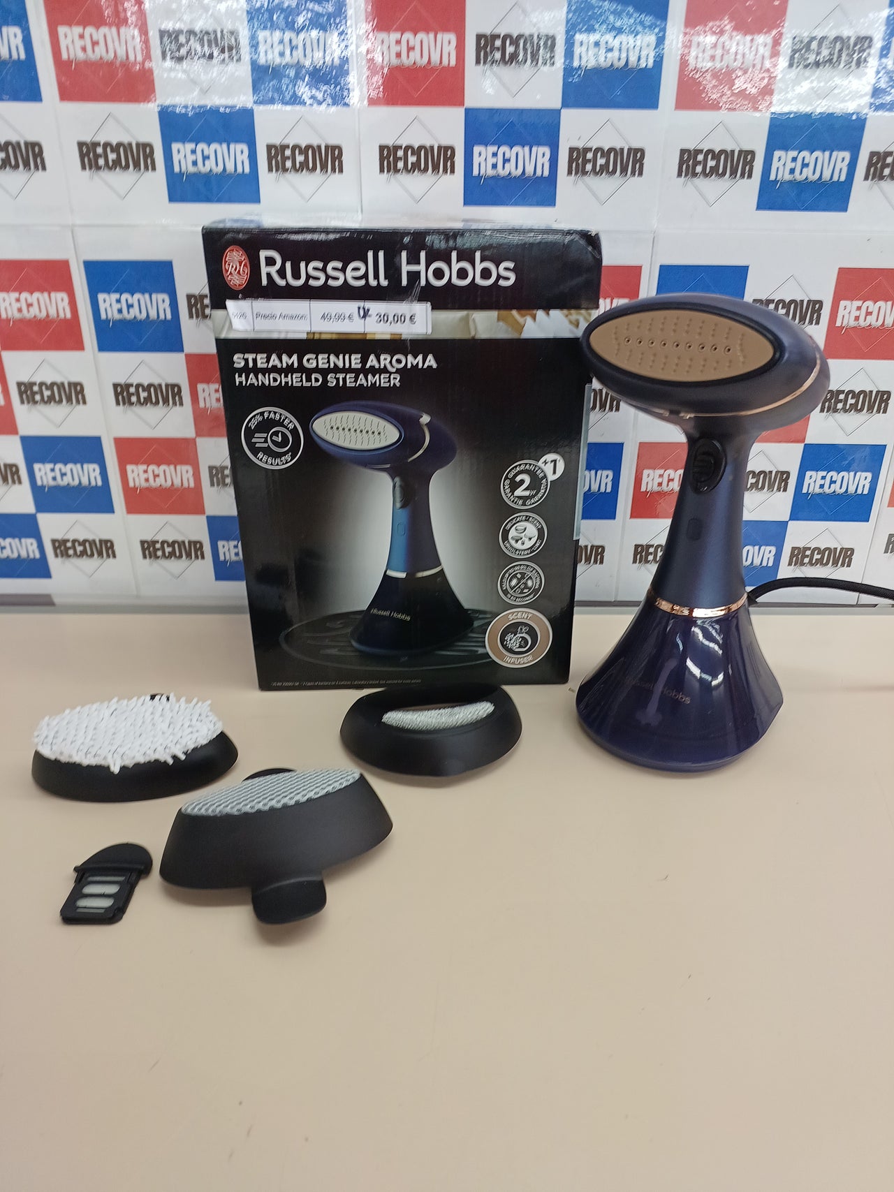 Plancha vapor vertical 1800W con aroma – Russell Hobbs