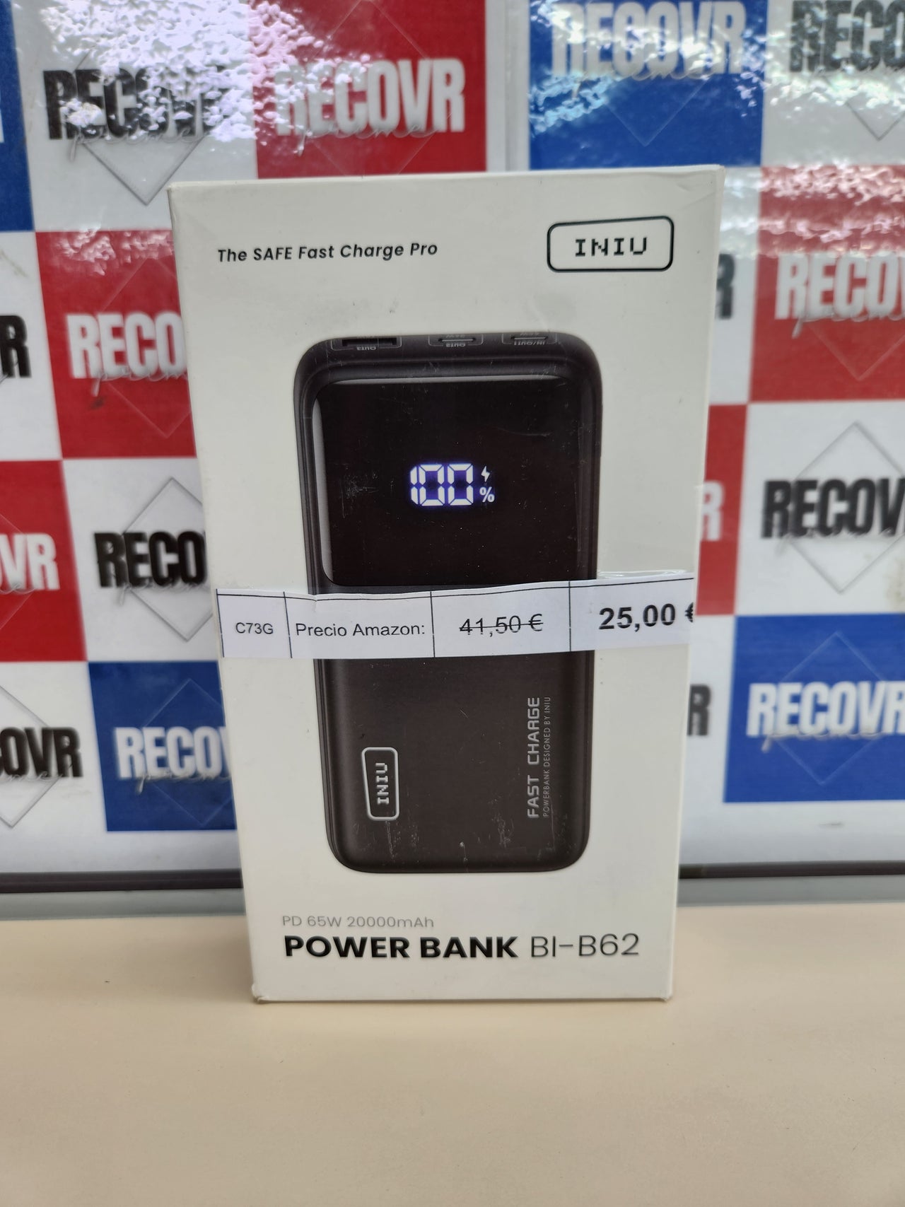 Power bank 65W 20000mAh USB-C carga rápida INIU