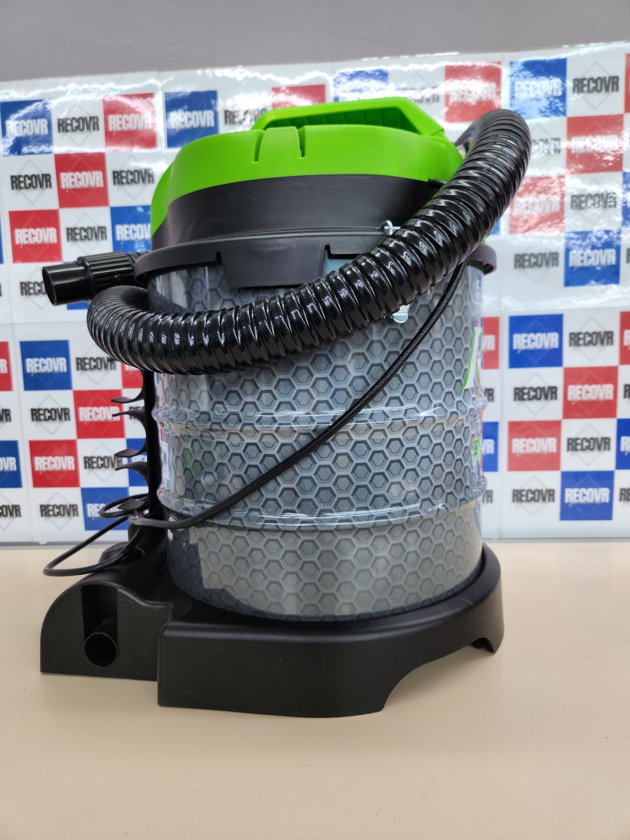 RIBIMEX Perfetto Aspiradora de Cenizas, Plástico y Metal, Negro y Verde
