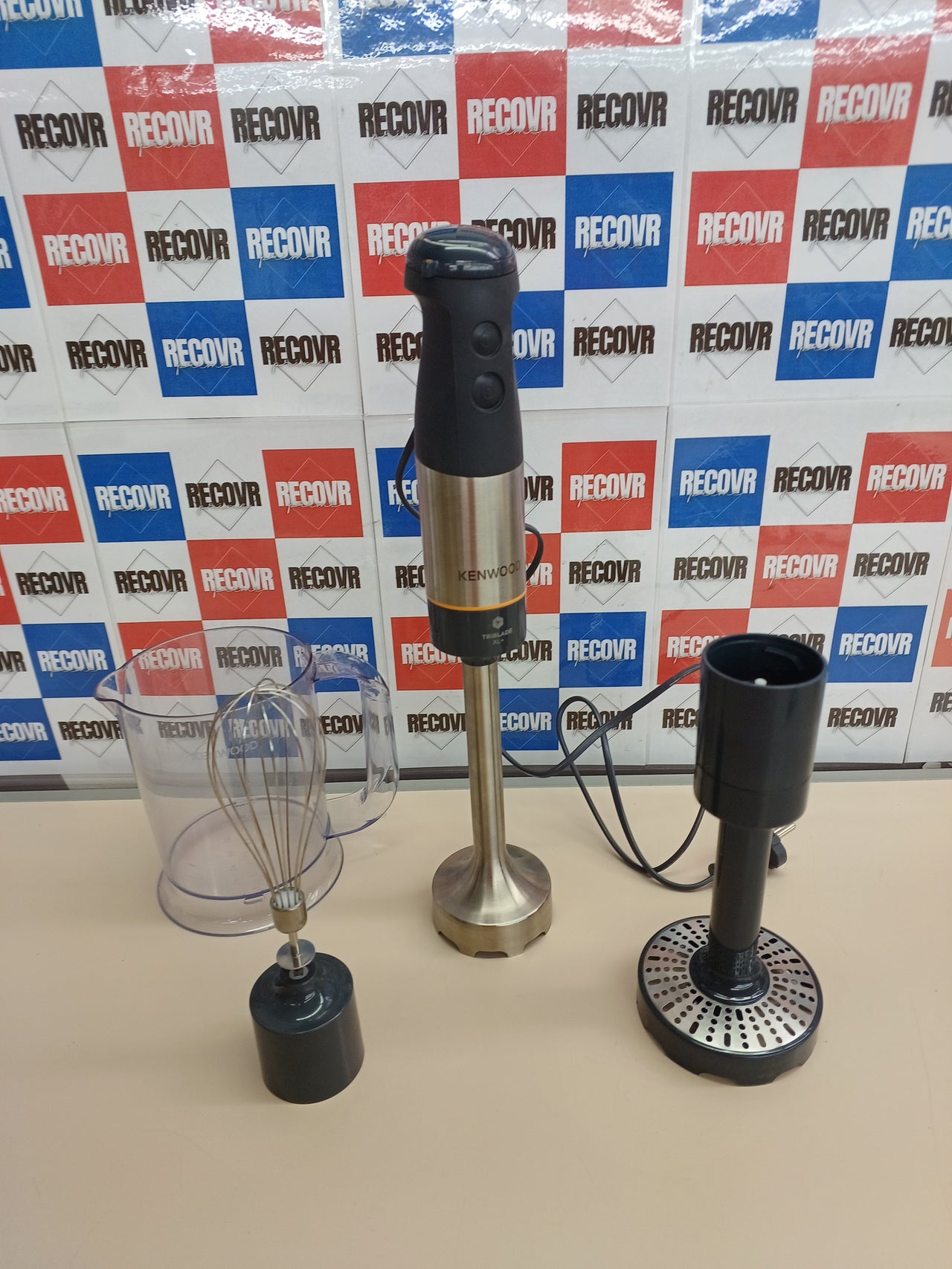 Batidora inmersión 1000 W con accesorios y vaso 0,75 L - Kenwood Triblade XL+