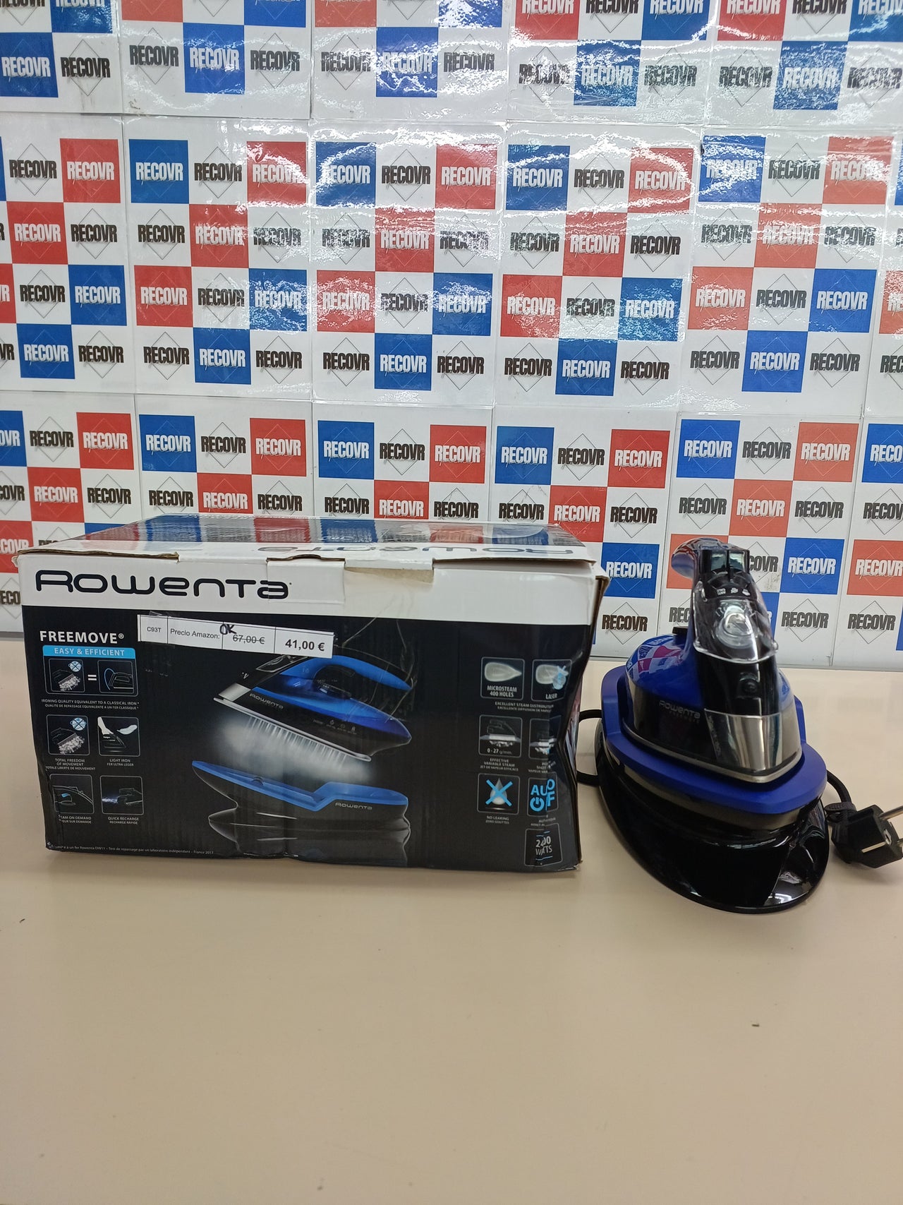 Plancha sin cable con golpe de vapor 115 g/min Rowenta