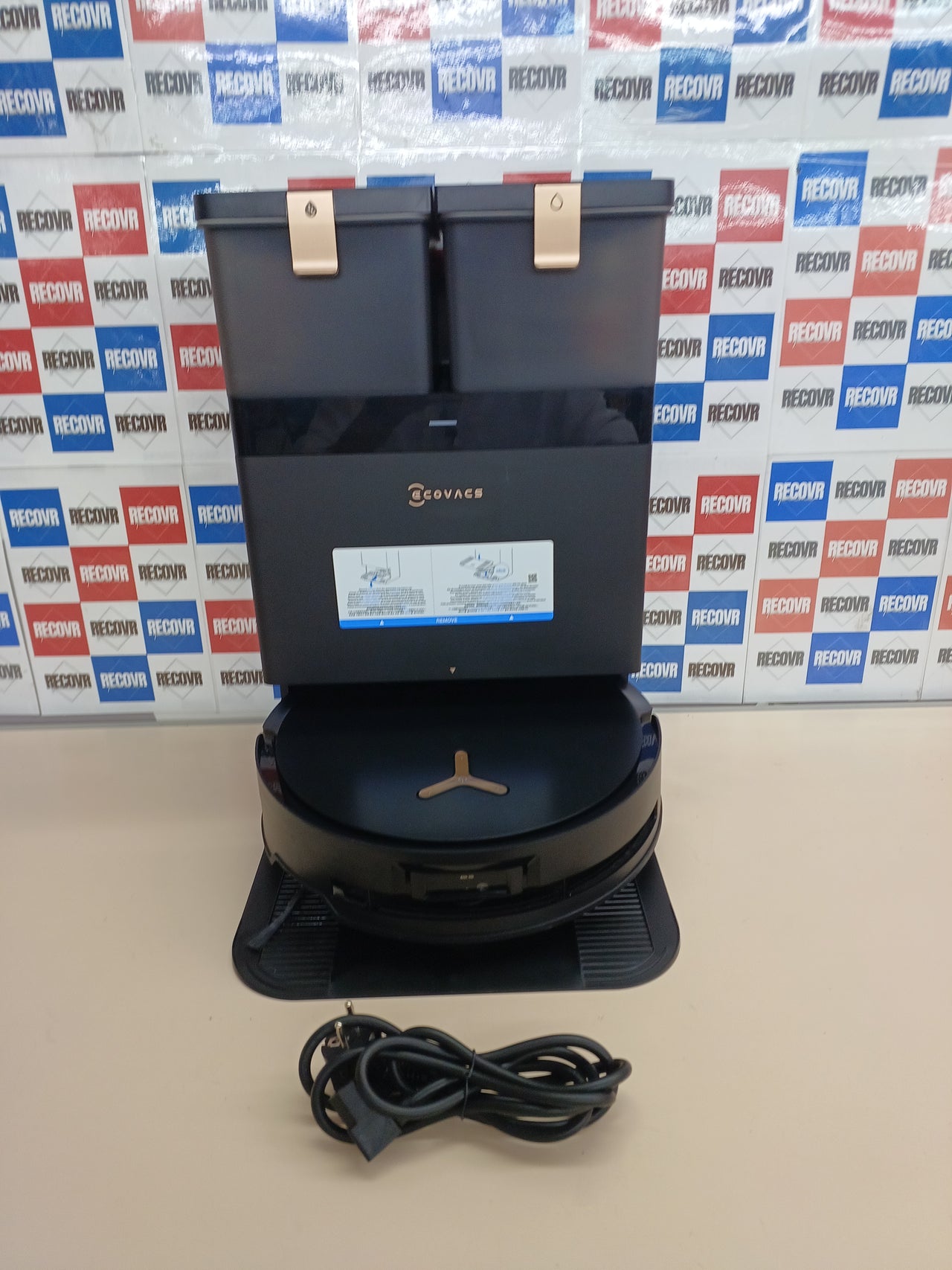 Robot aspirador 18000 Pa fregona agua caliente 75 °C Ecovacs