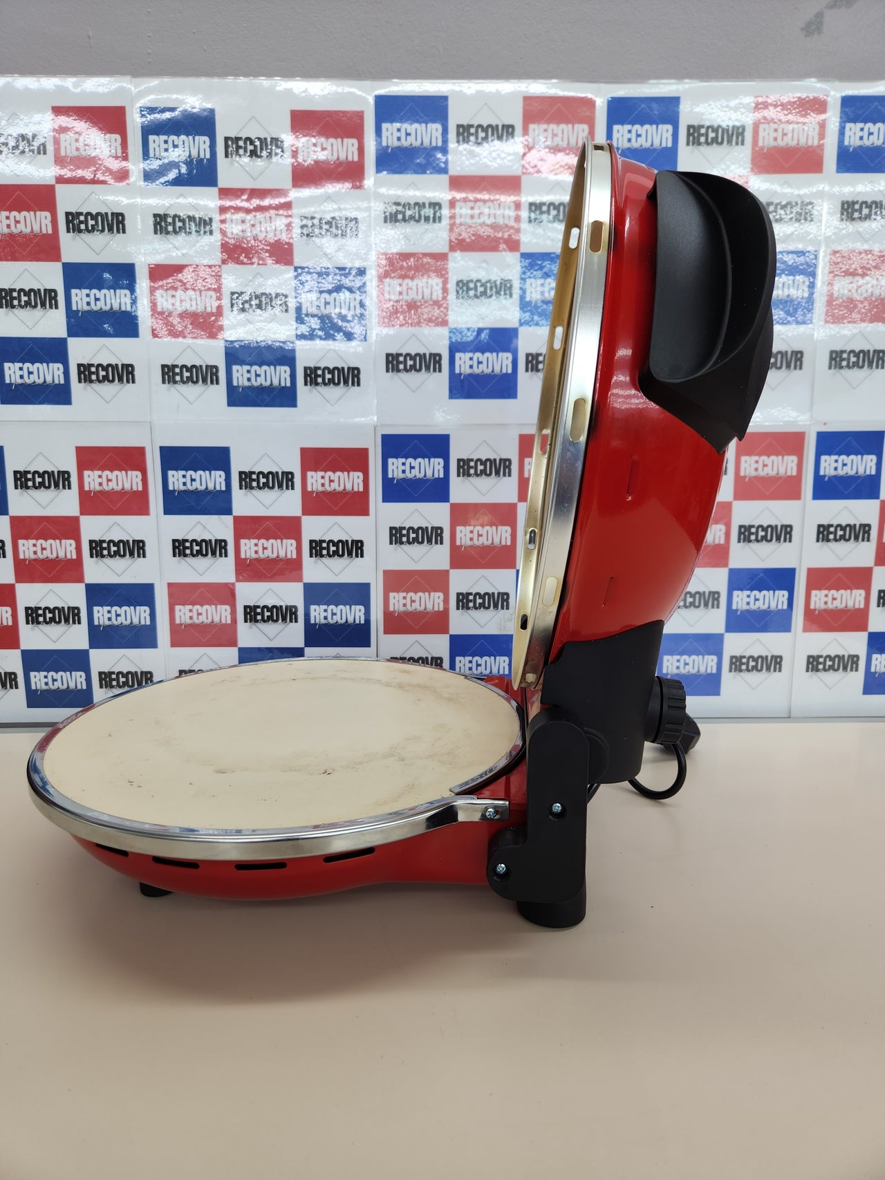 Mini horno pizza 4 minutos,1200 W, 5 niveles temperatura, diámetro 33 cm, regulador tiempo 30 minutos y temperatura, indicador luminosos encendido/apagado, Ariete 909