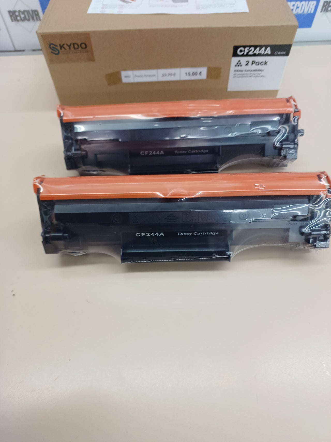 Cartuchos tóner compatibles HP 44A CF244A negro x2 - Genérico