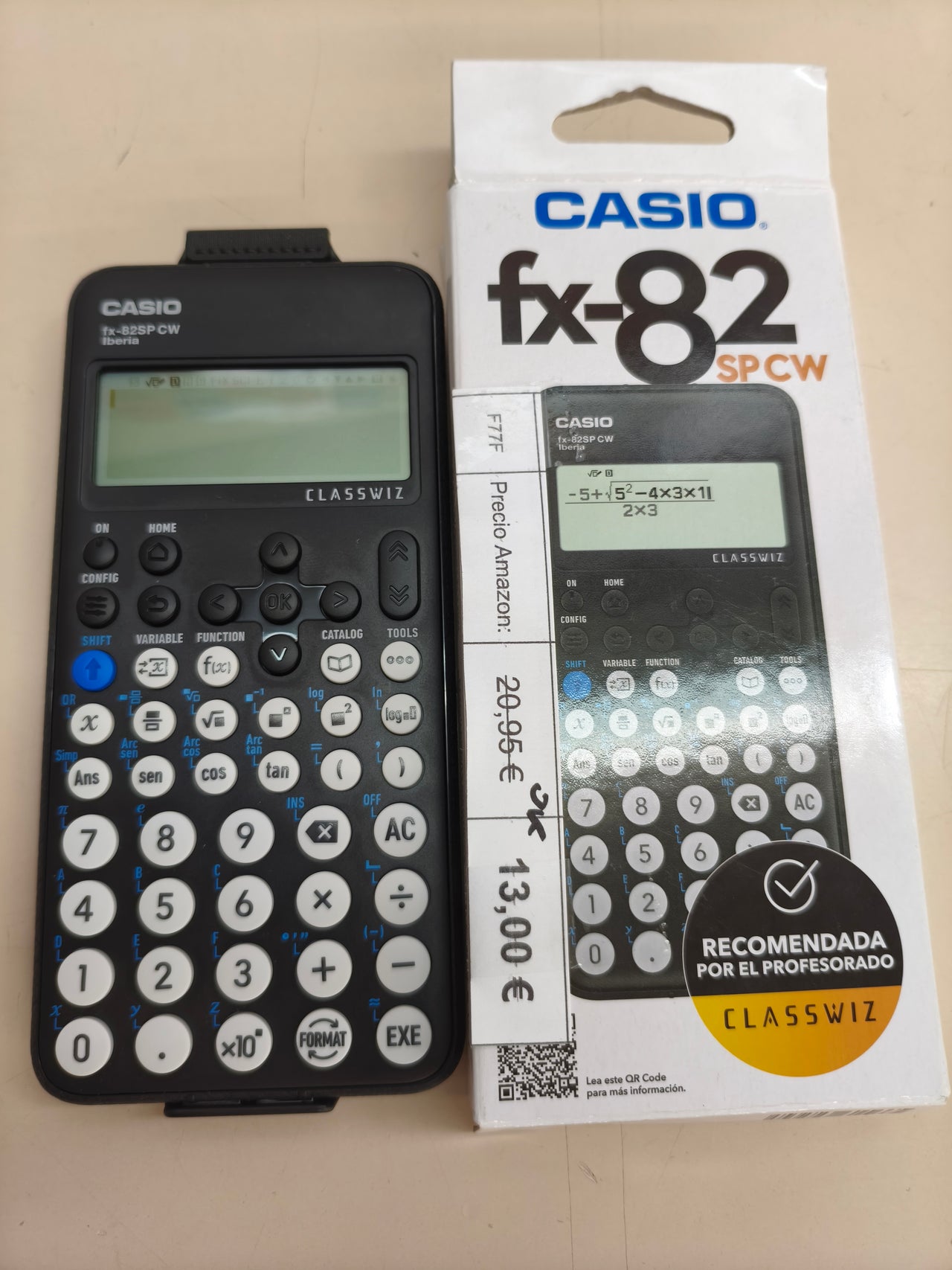 Calculadora científica Casio FX-82SP CW (gris oscuro)