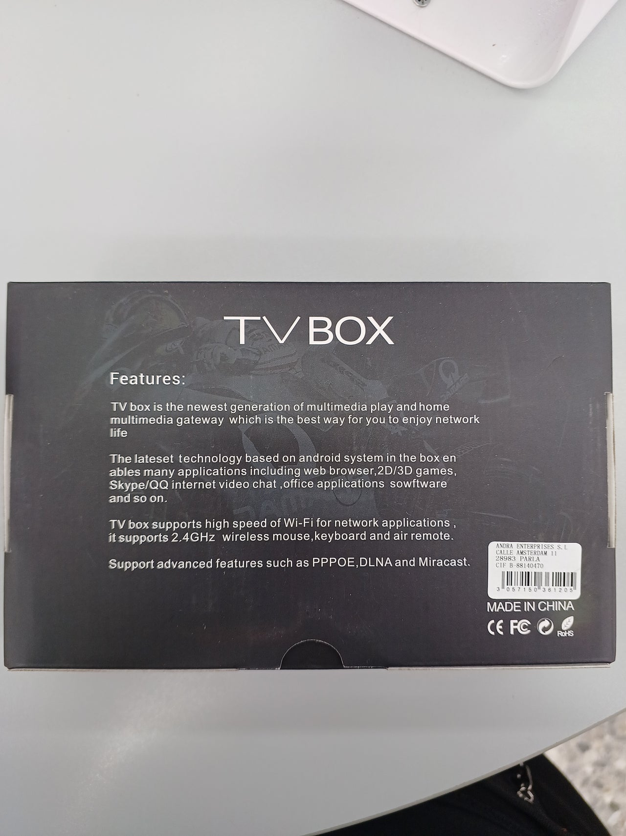 TV-BOX Android 4G+32GB 4K 3840x2160 1205