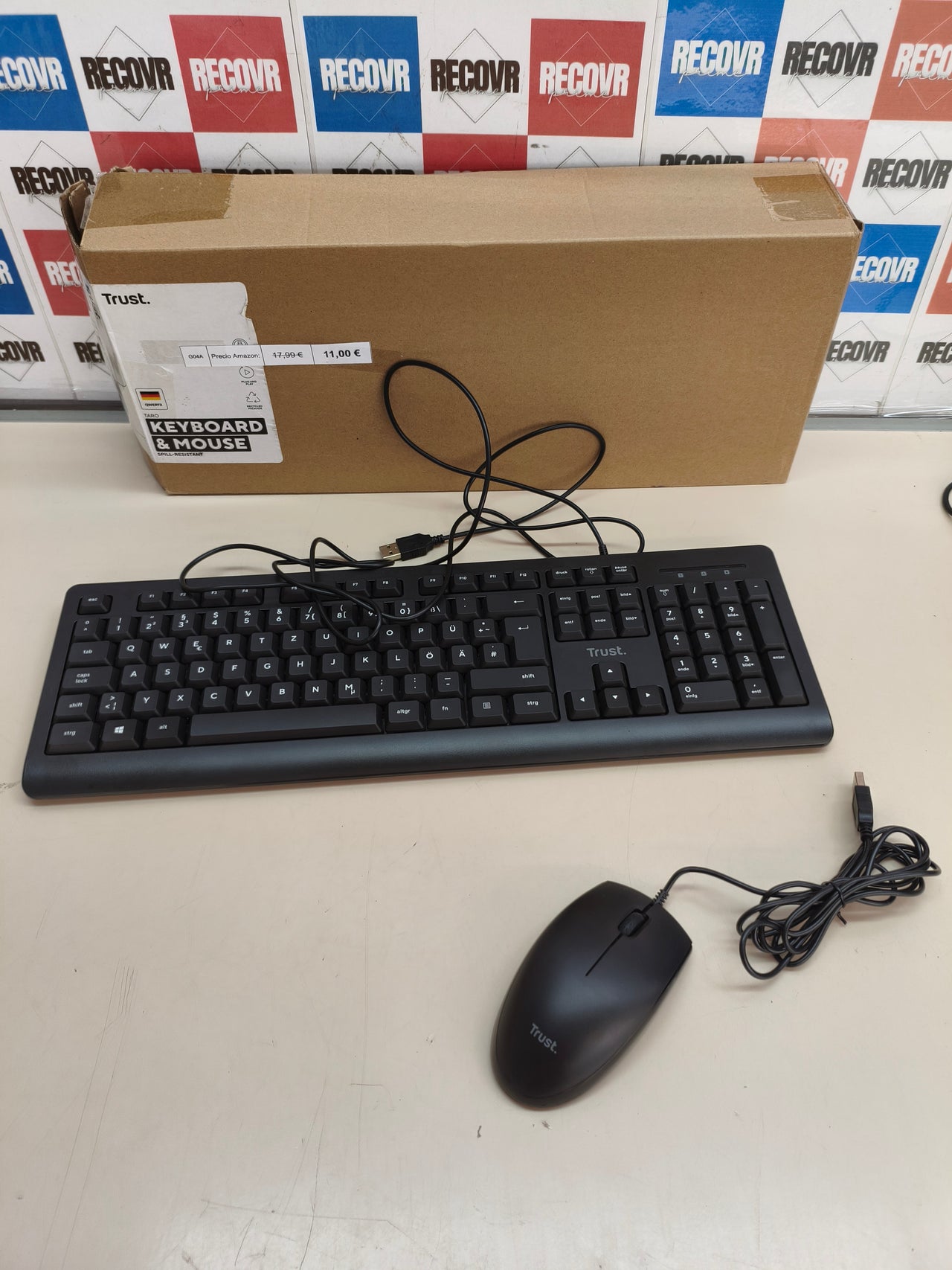 Pack teclado y ratón Trust Taro, QWERTZ alemán