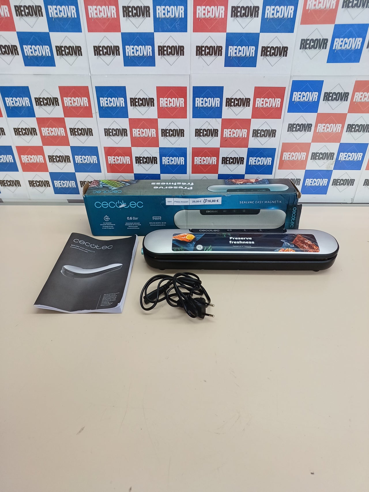 Envasadora al Vacío Cecotec SealVac Easy Magnetik