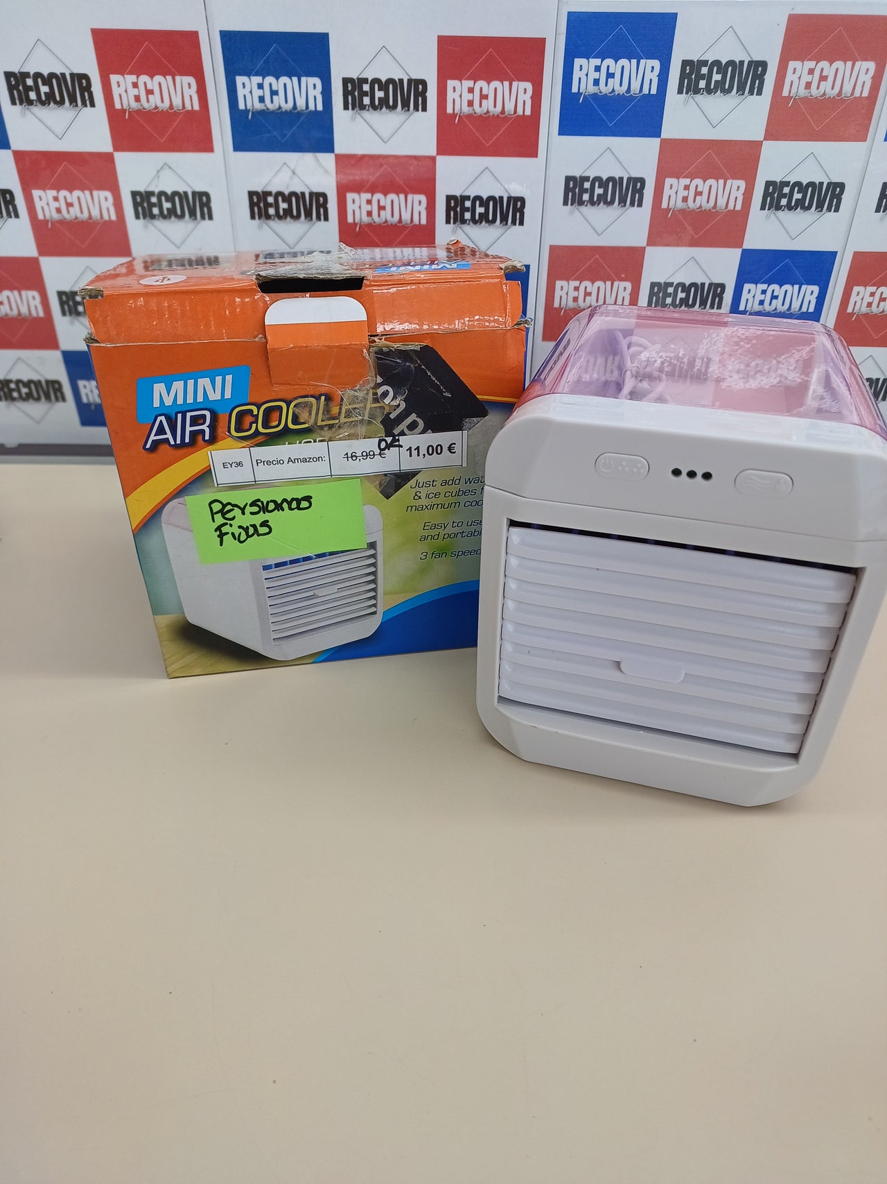 Ventilador de aire acondicionado portÃ¡til, enfriador de aire alimentado por USB, humidificador, mini enfriador de aire personal, ventilador de refrigeraciÃ³n ultra silencioso, ideal para viajes