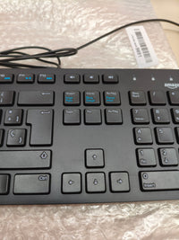 Teclado con cable USB Amazon Basics, español, negro mate