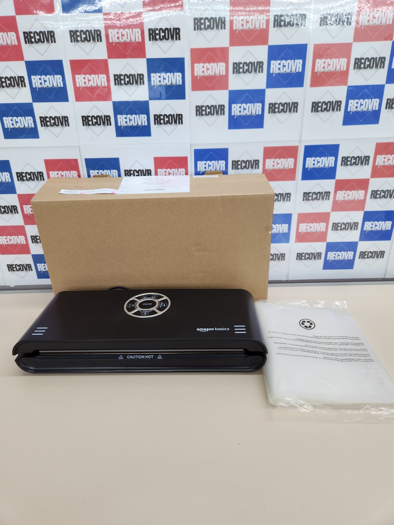 Selladora al Vacío Amazon Basics 30 cm Negra + 10 Bolsas