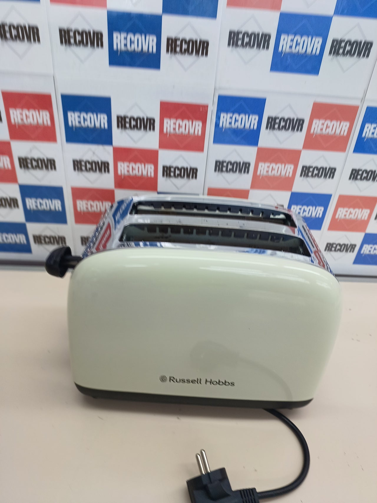 Tostadora 2 ranuras con extras, acero crema - Russell Hobbs