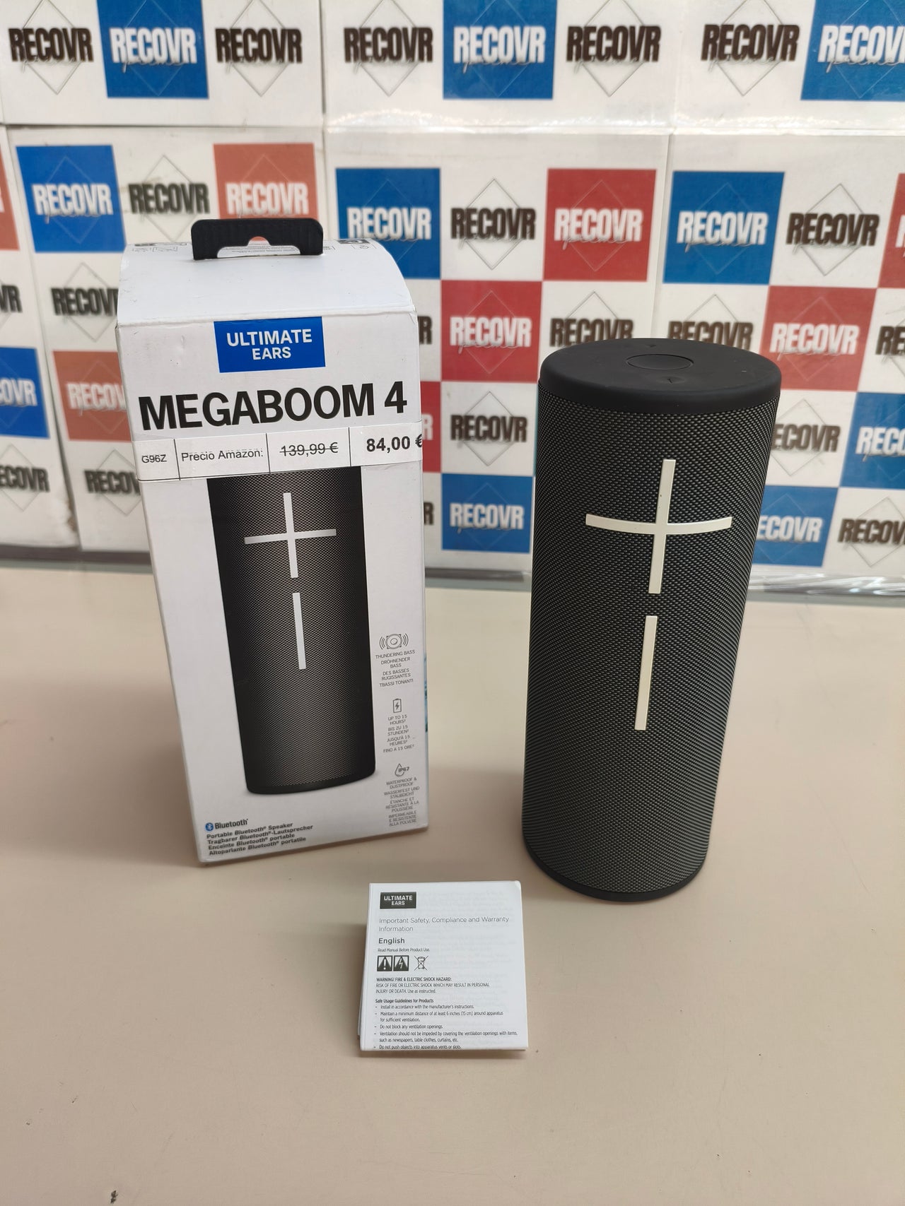 UE Megaboom 4, altavoz Bluetooth portátil, impermeable