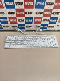 Teclado QWERTY con cable Bluestork para Mac, blanco
