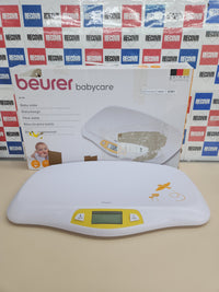 Thumbnail for Báscula 20 kg para bebés, con superficie curvada y segura, función de tara y retención para bebés que patalean, medición y visualización en pasos de 5 g Beurer BY 80