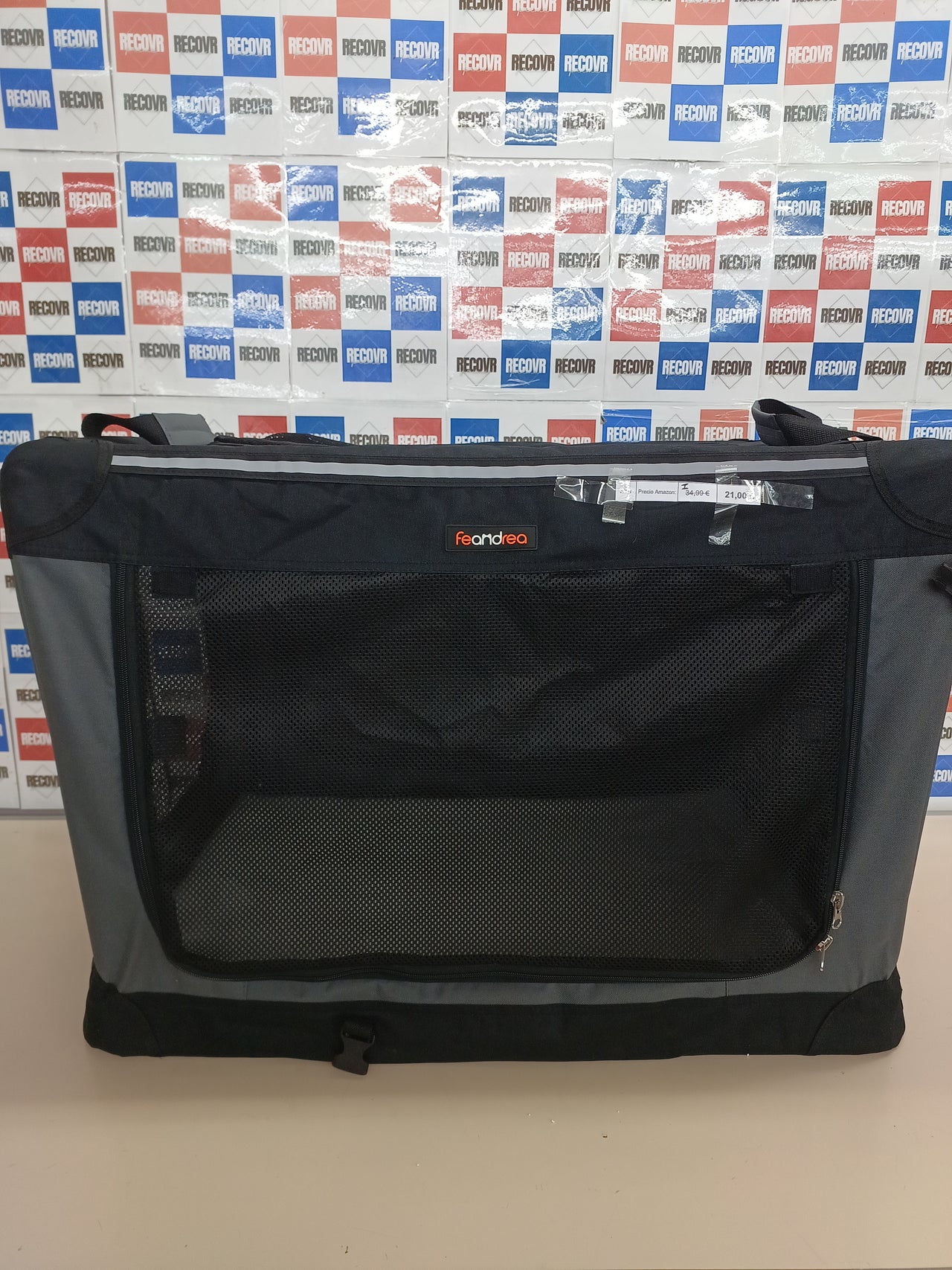 Transportín plegable tela oxford mediano Feandrea