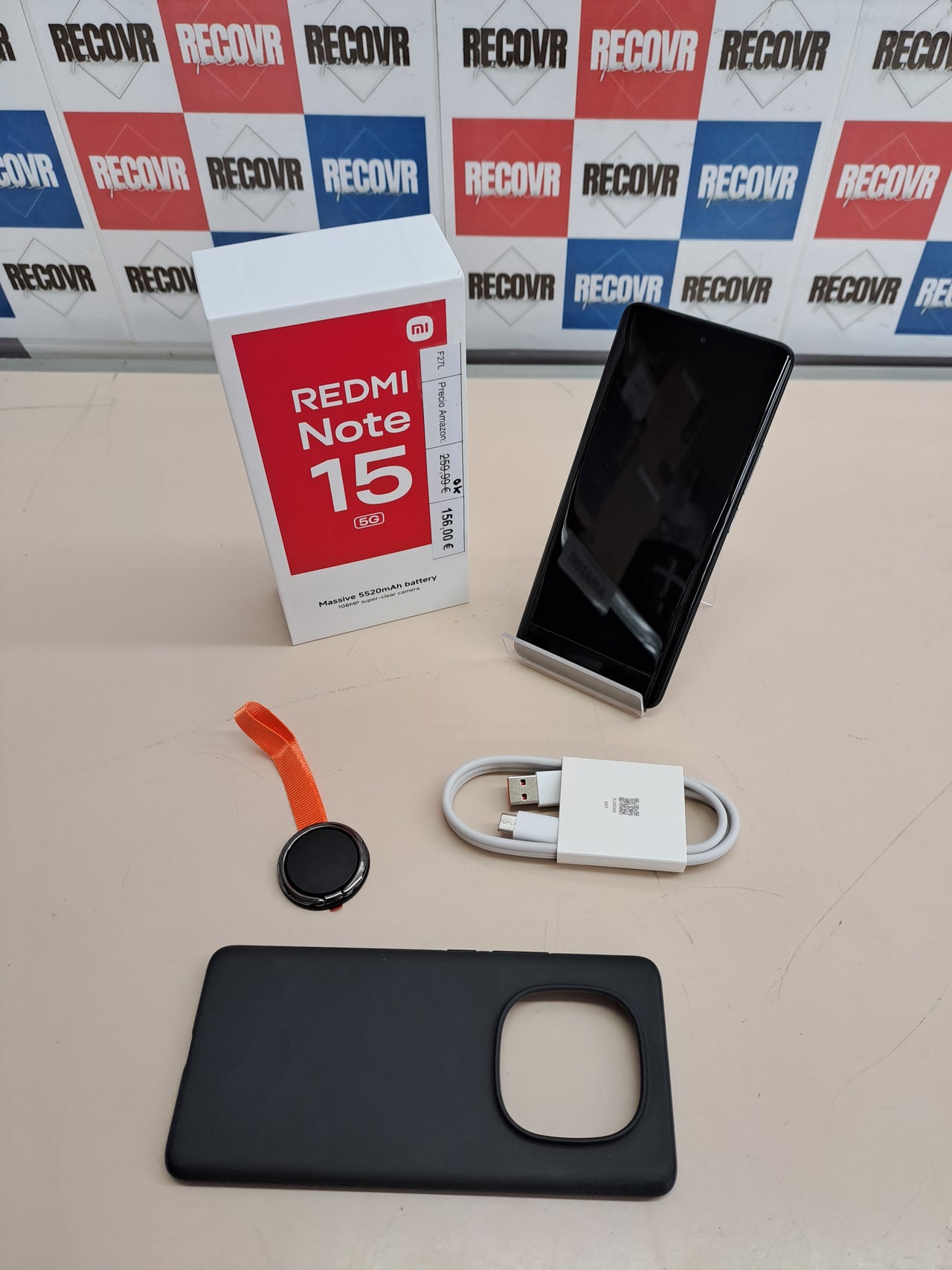 Smartphone 8GB 256GB 5G cámara 108MP Xiaomi Redmi Note 15 negro