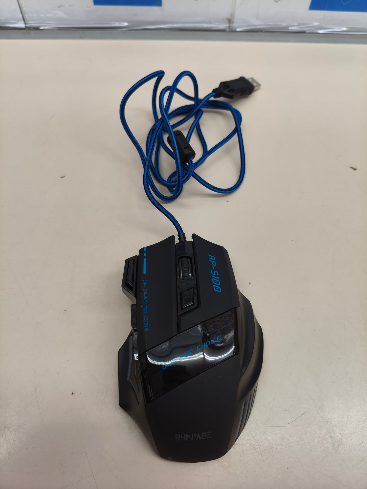 Ratón gaming con cable de 7200 DPI y 7 botones