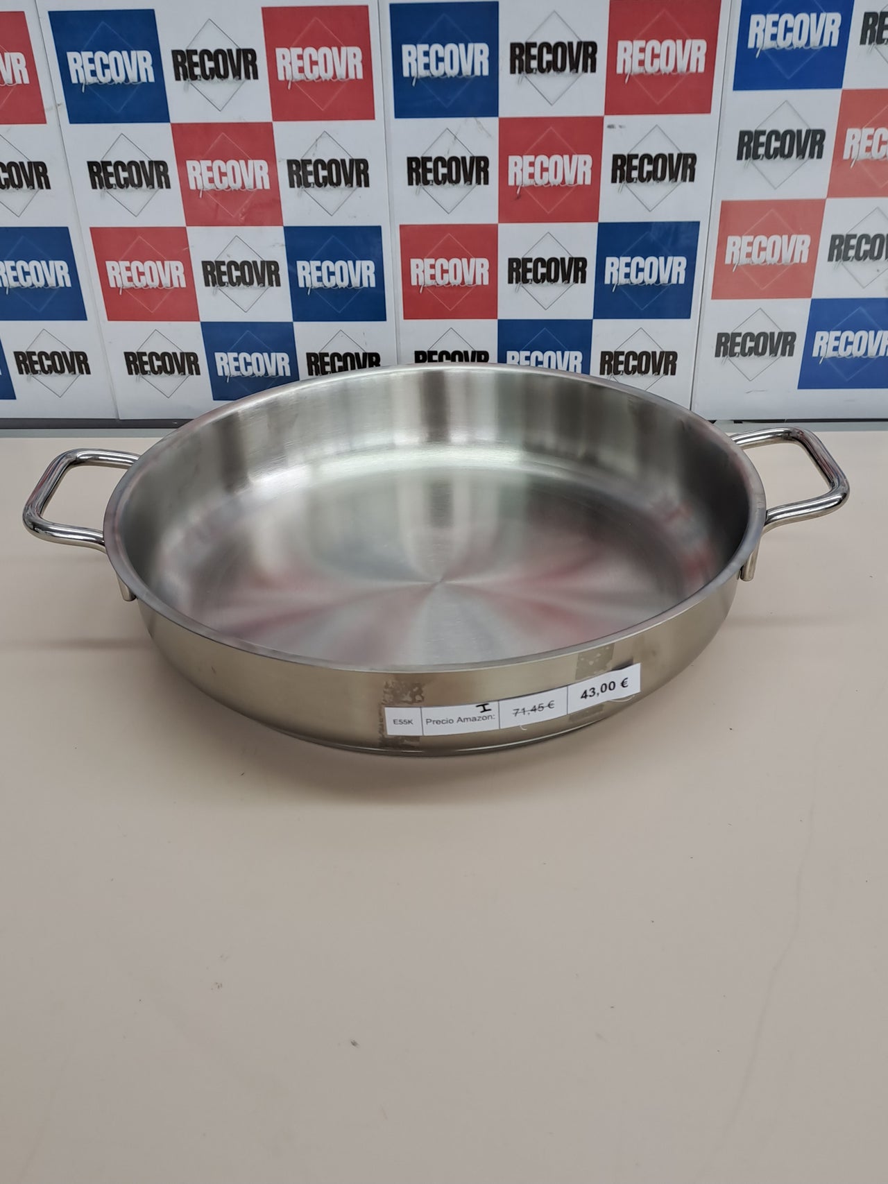 Paellera inox 32cm sin tapa Wagner LACOR