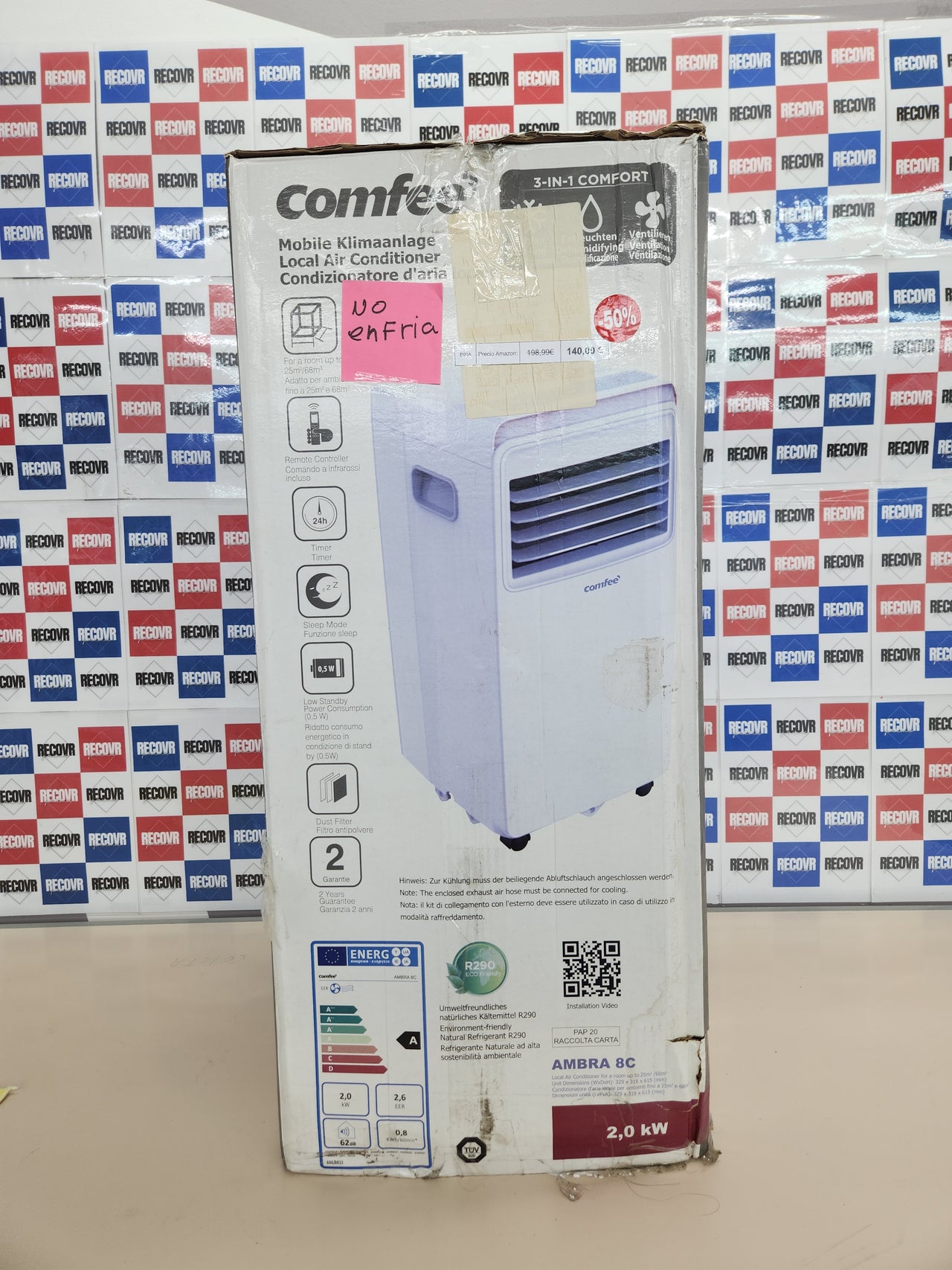Aire acondicionado portátil Comfee AMBRA 8C 7000 BTU Clase A