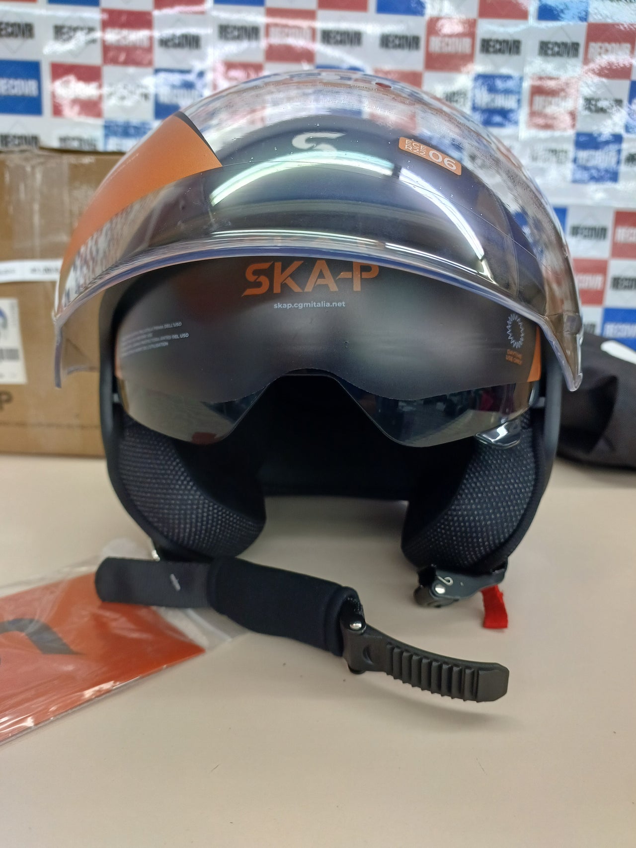 SKA-P Casco Abierto 1SHA Zen Mono Azul Satinado,Talla M
