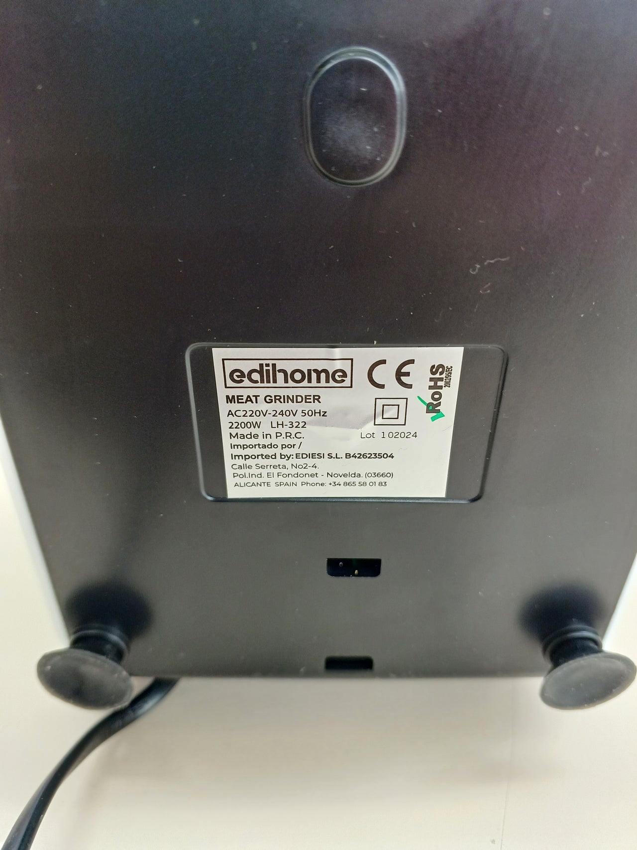 Picadora de Carne Eléctrica Edihome 2200W