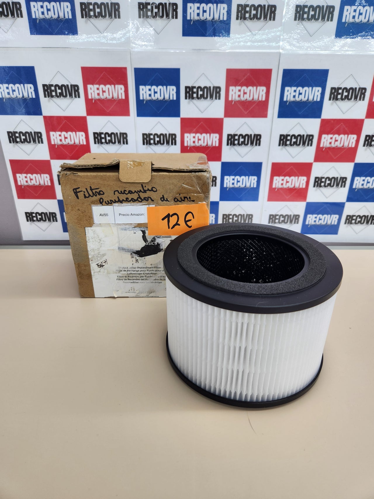 Filtro de repuesto para purificador de aire con un verdadero HEPA, 12 m² Amazon Basics
