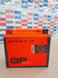 Batería de moto GEL GP-PRO GTX12-BS 12V 12Ah sin mantenimiento