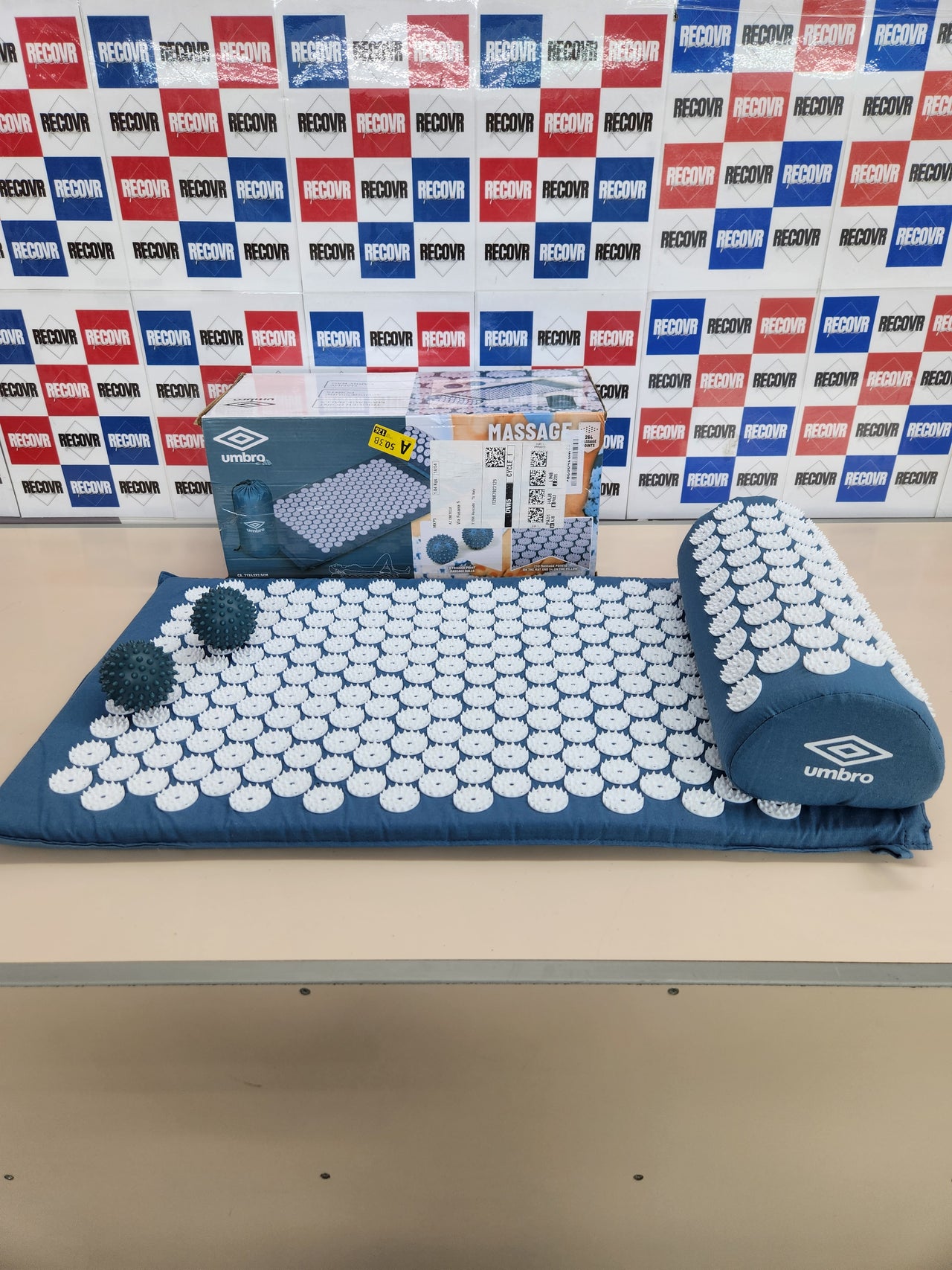 Esterilla acupresión 42x71 cm Umbro azul